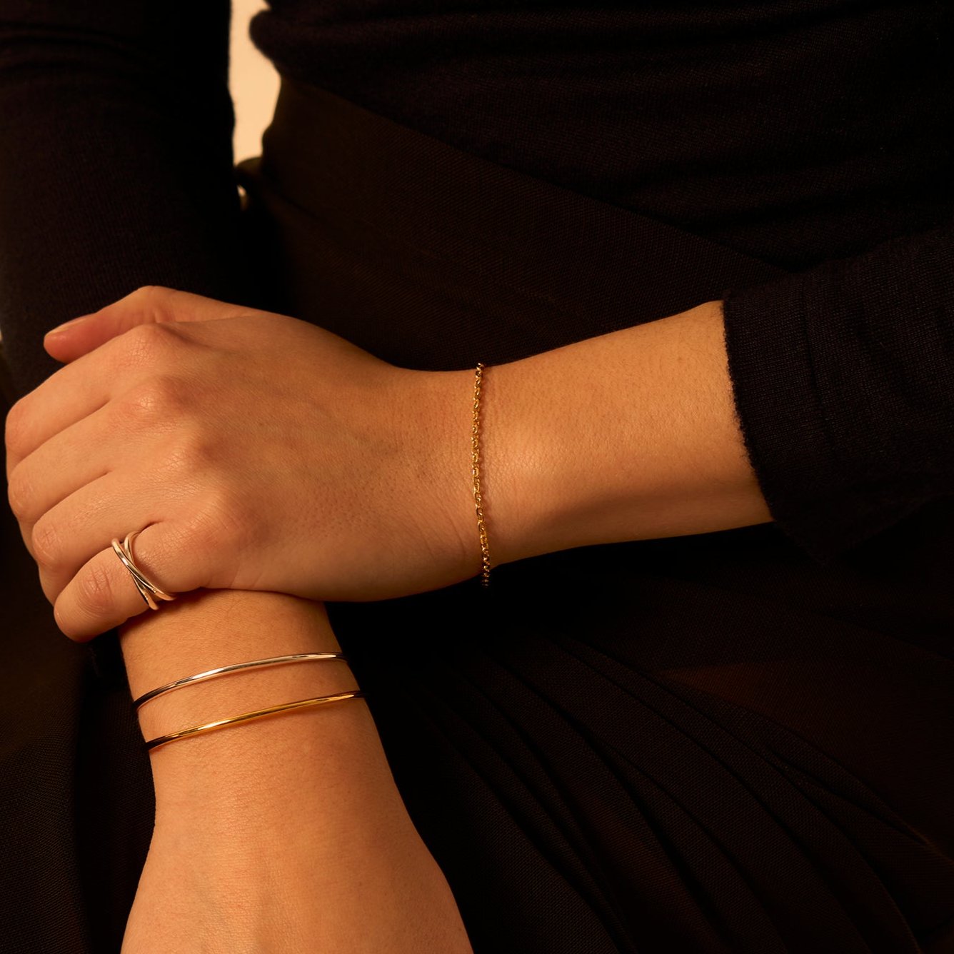Pair of vermeil bracelets