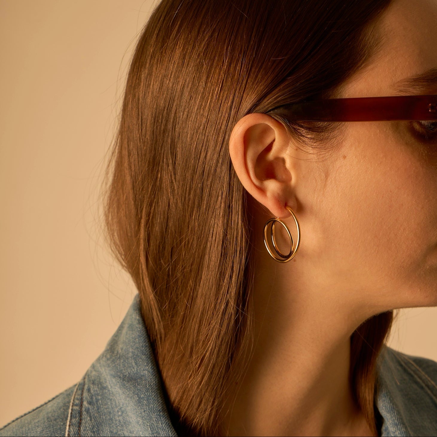 Maxi spirale or jaune 2.0 | Boucle d'oreille