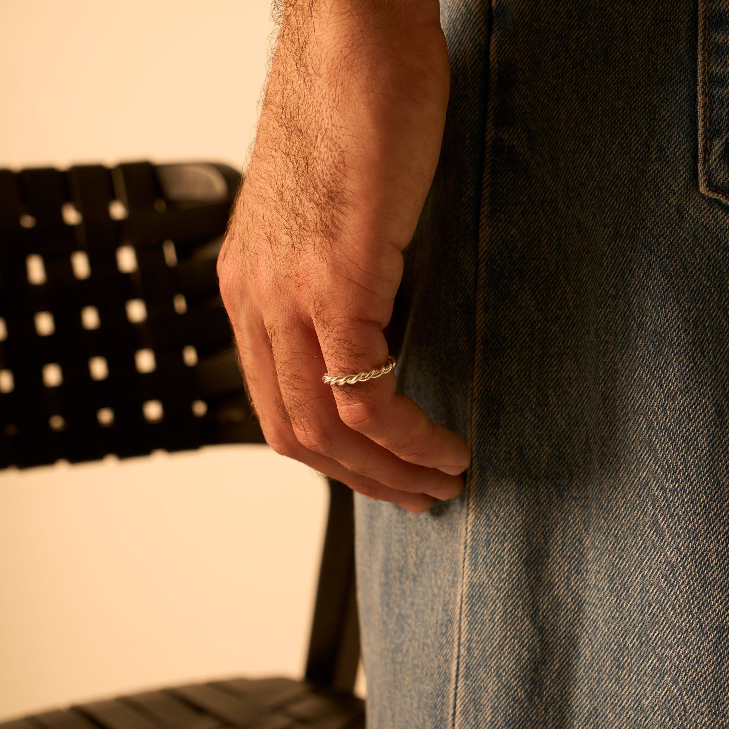 3.0 twisted ring - gold vermeil