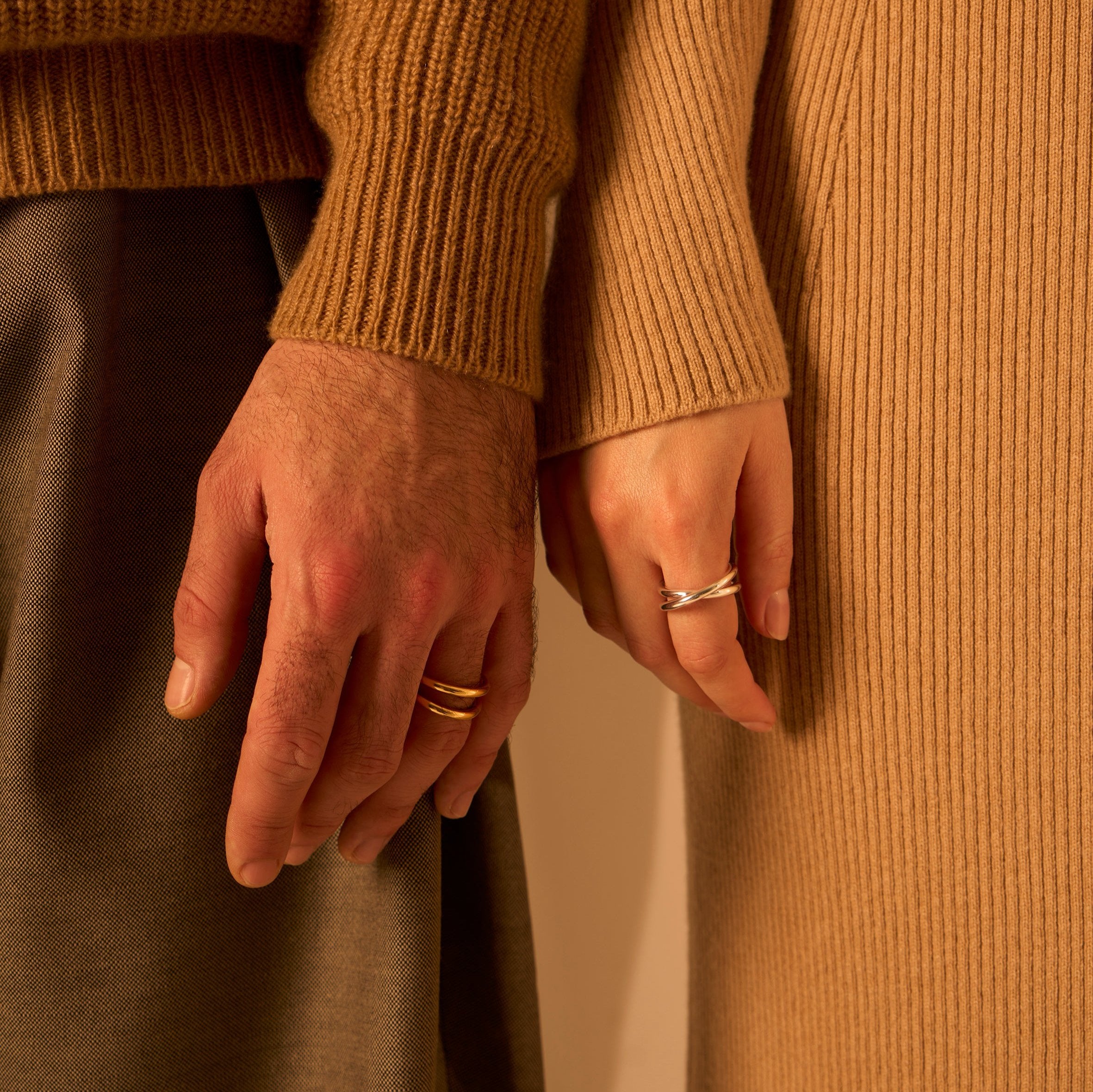 Bague double spirale or rose 3.0