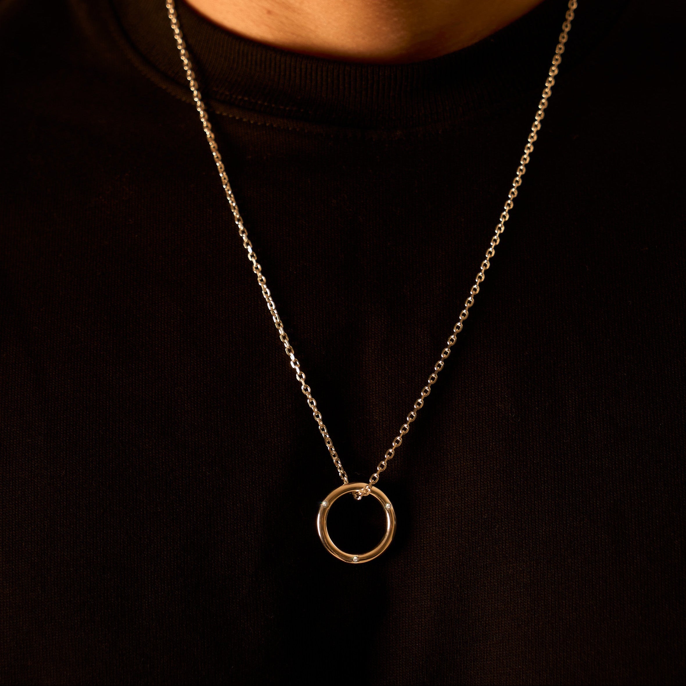 Pendentif anneau 3.0 argent et diamant