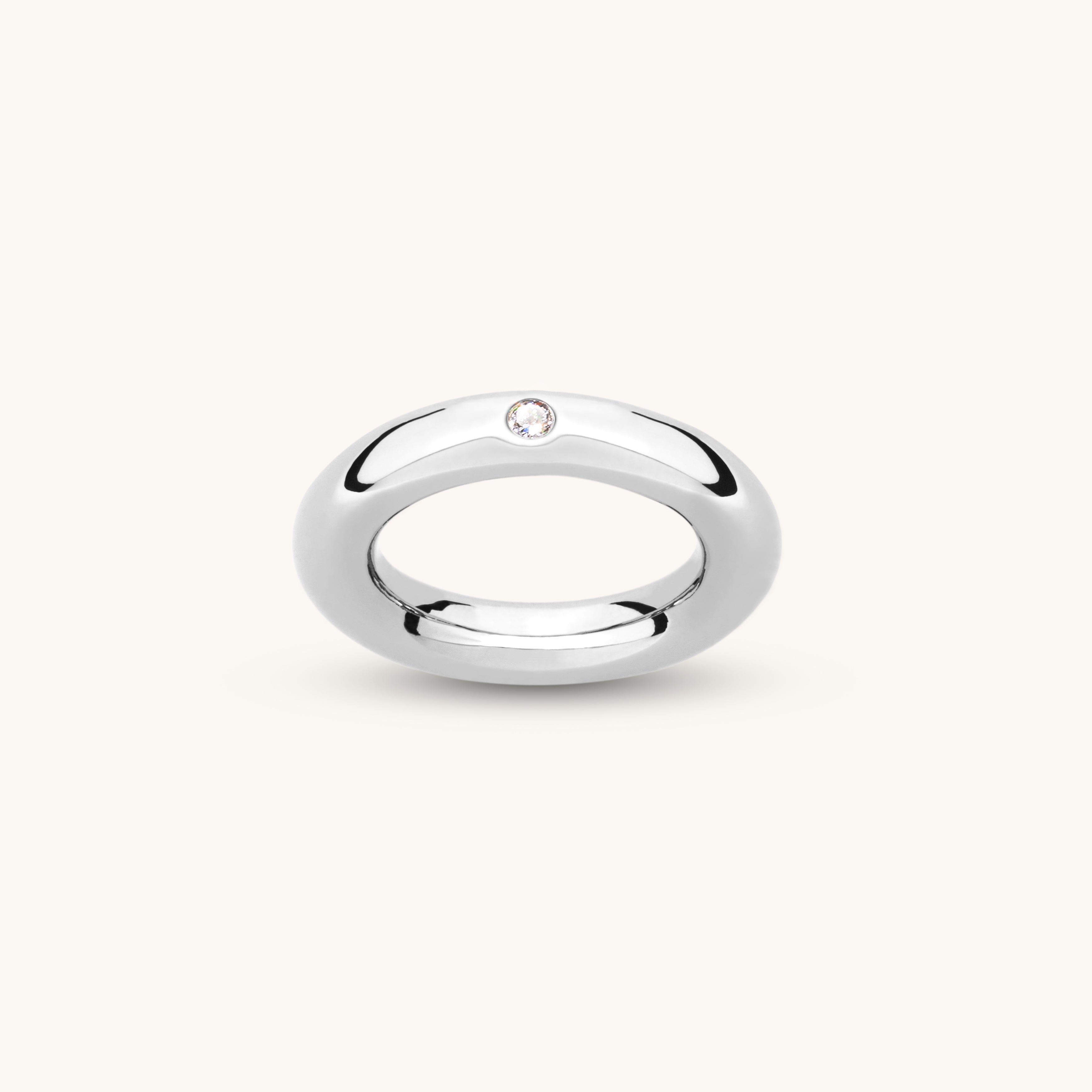 Anneau 5.0 argent et diamant