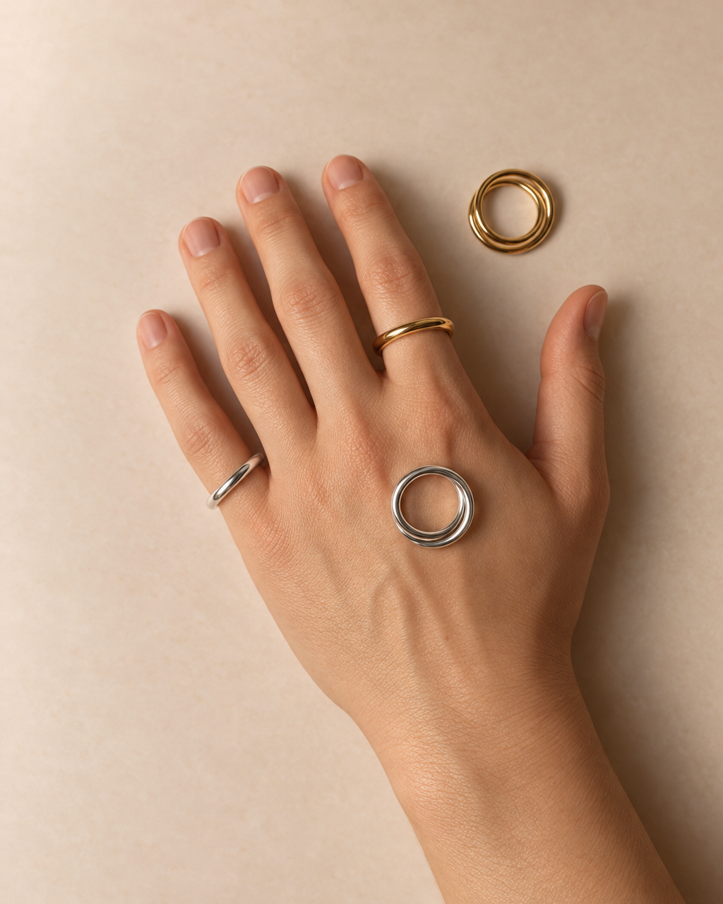 Bague triple spirale vermeil 3.0