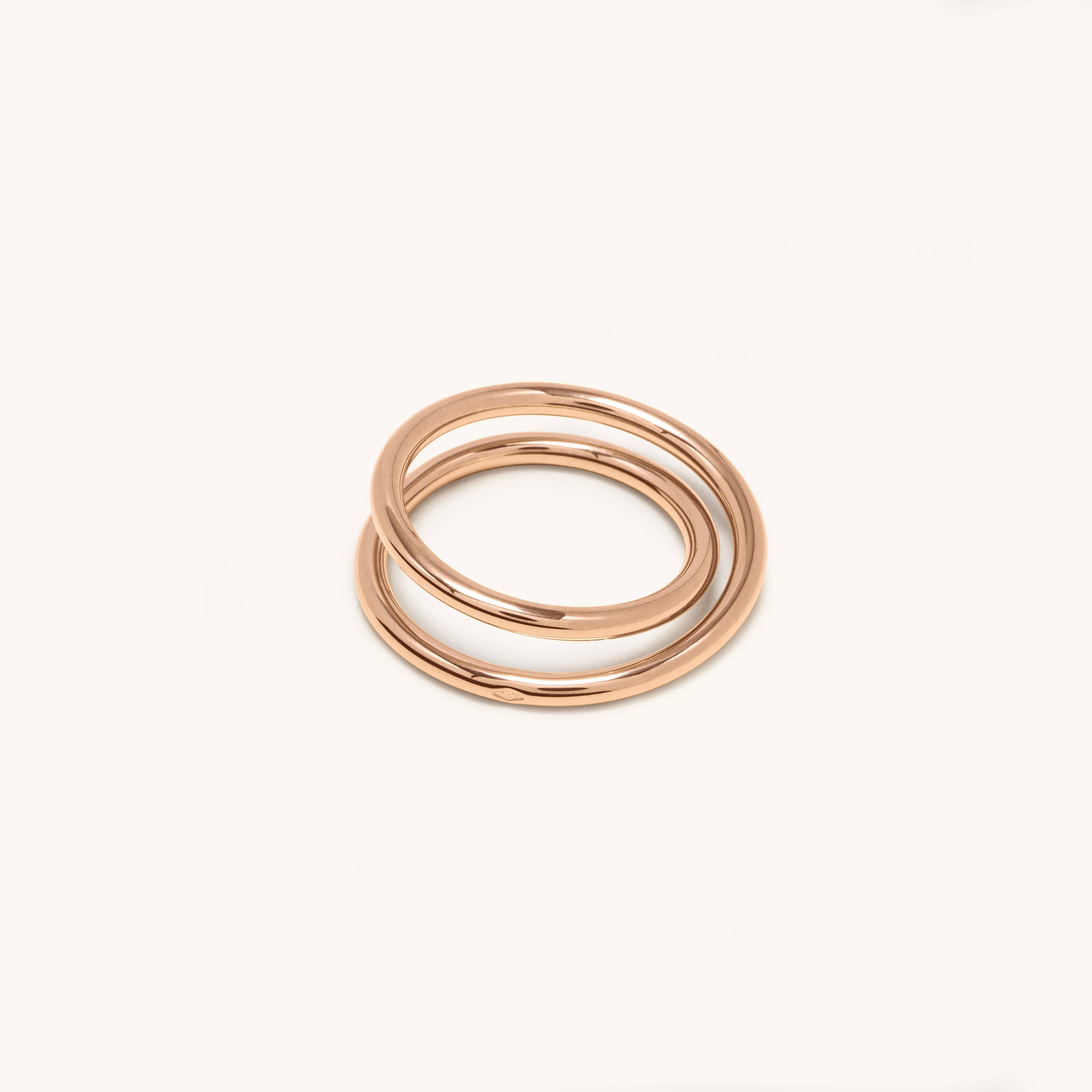 Rose gold double spiral ring 2.0