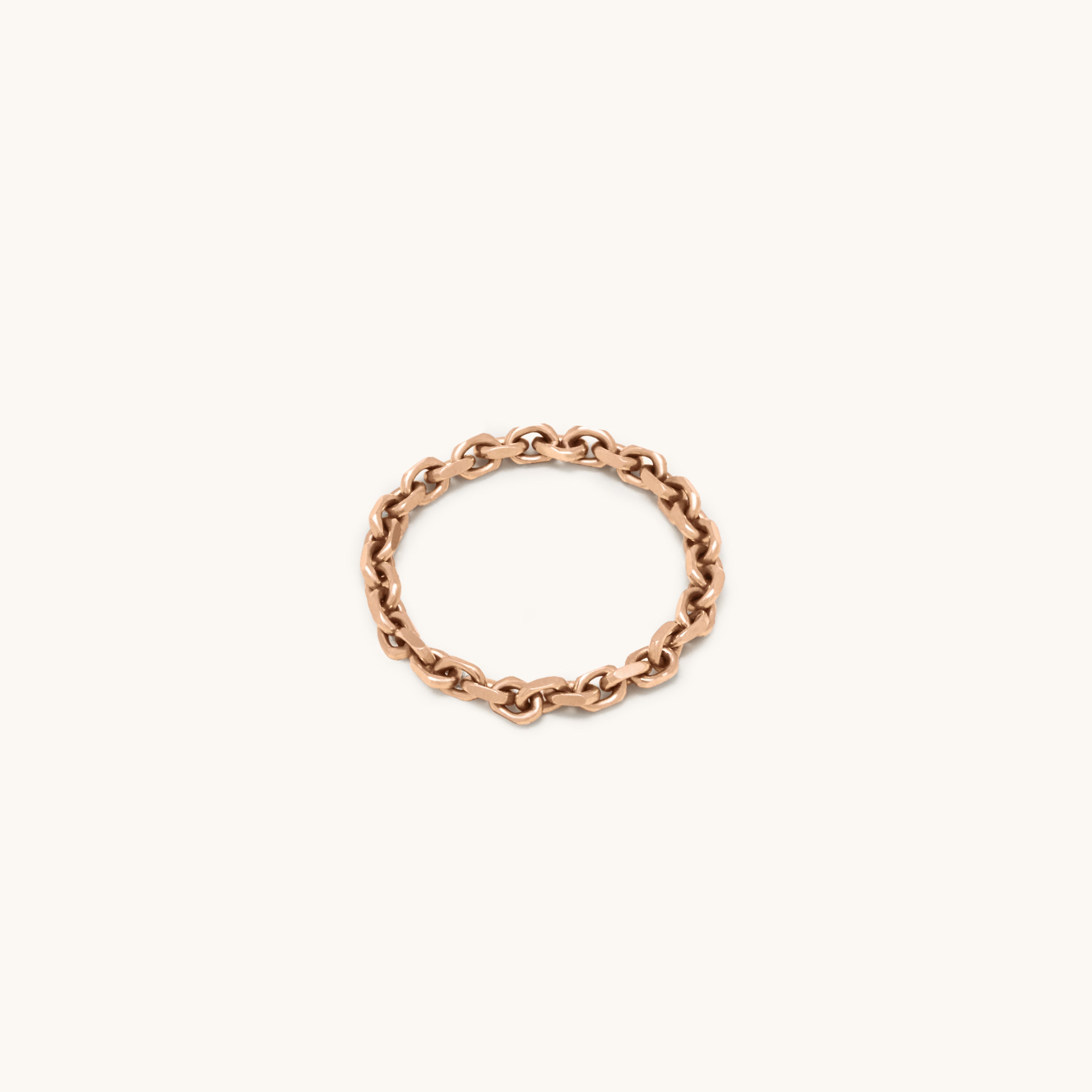 Bague chaîne or rose