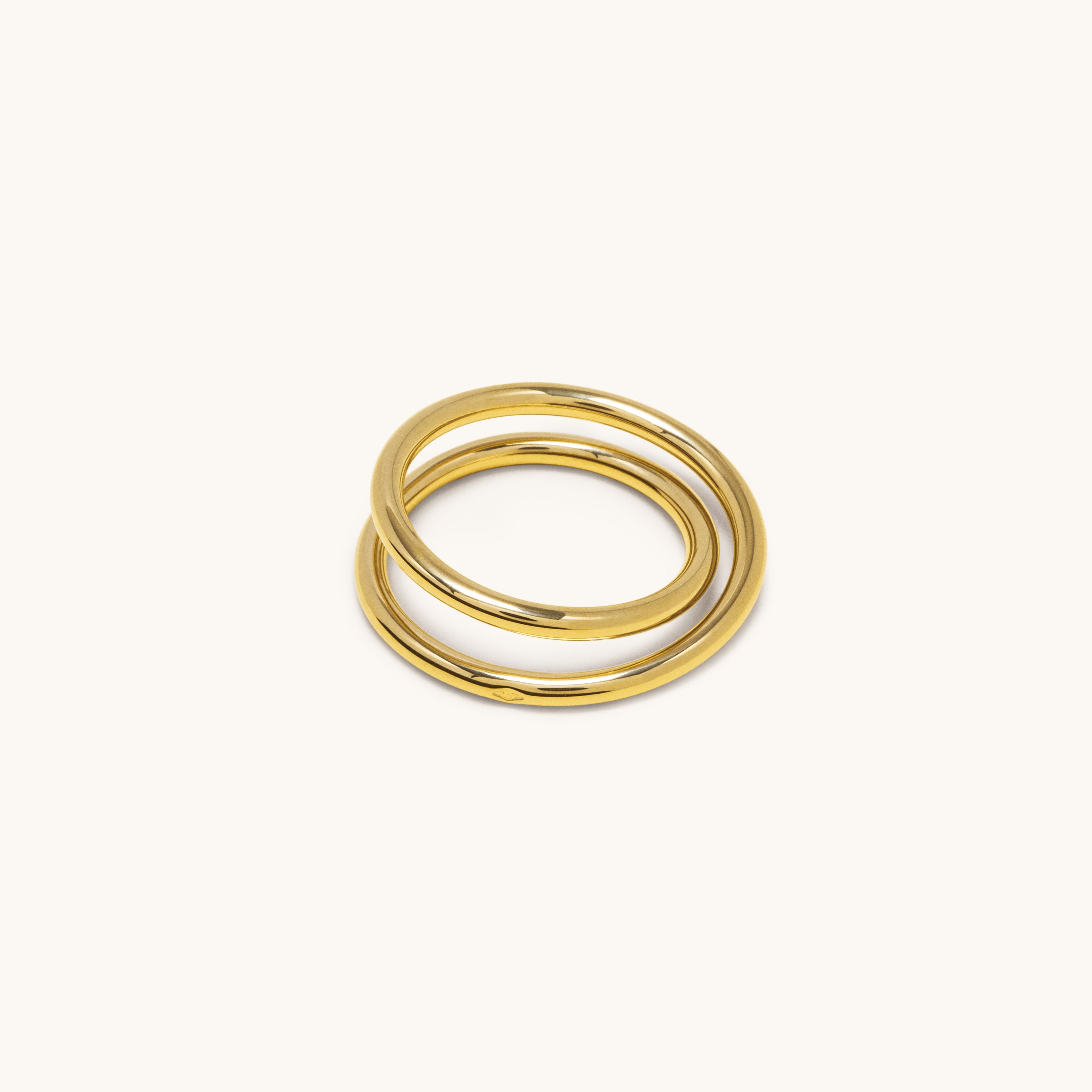 Bague double spirale or jaune 2.0