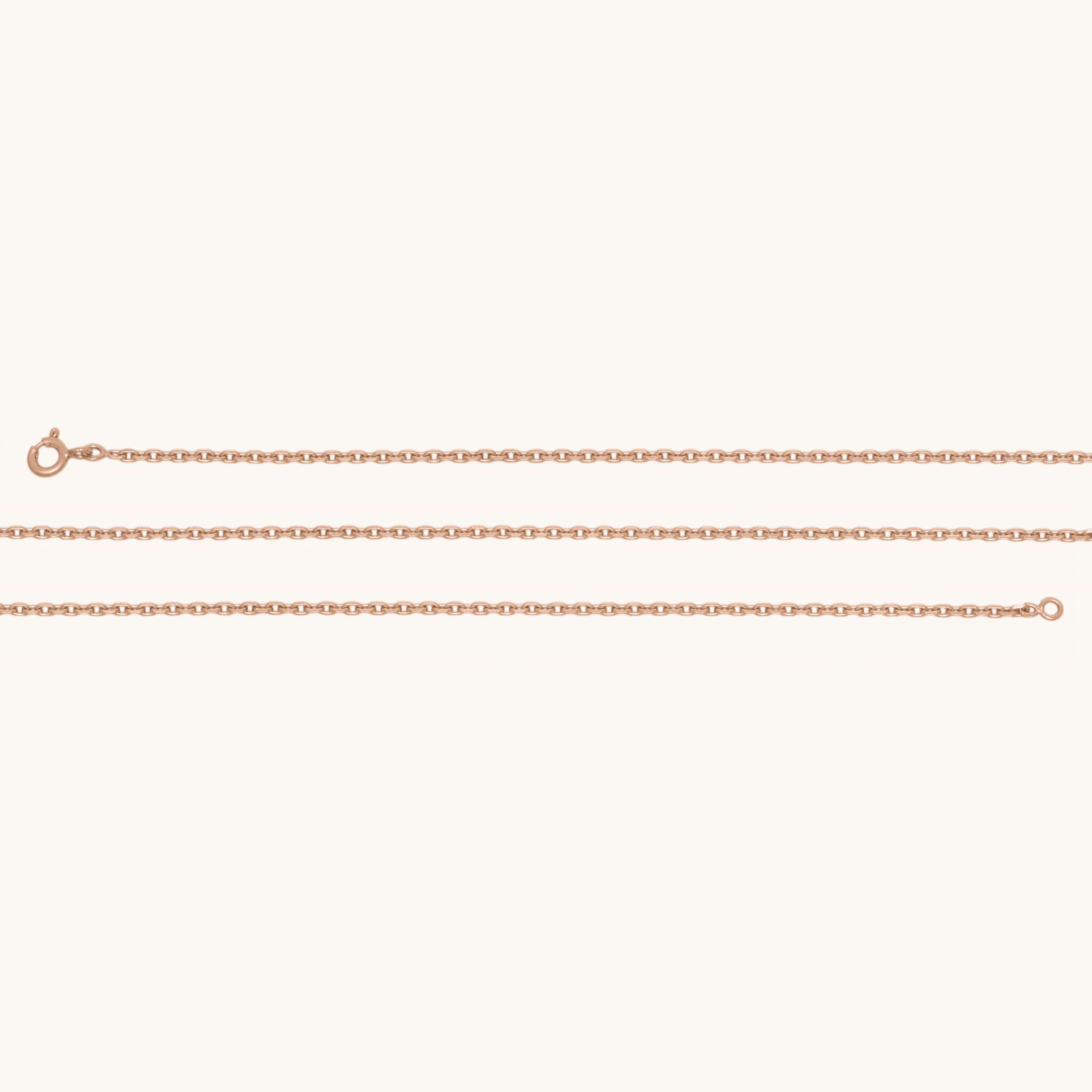 Rose gold curb chain bracelet - triple wrap