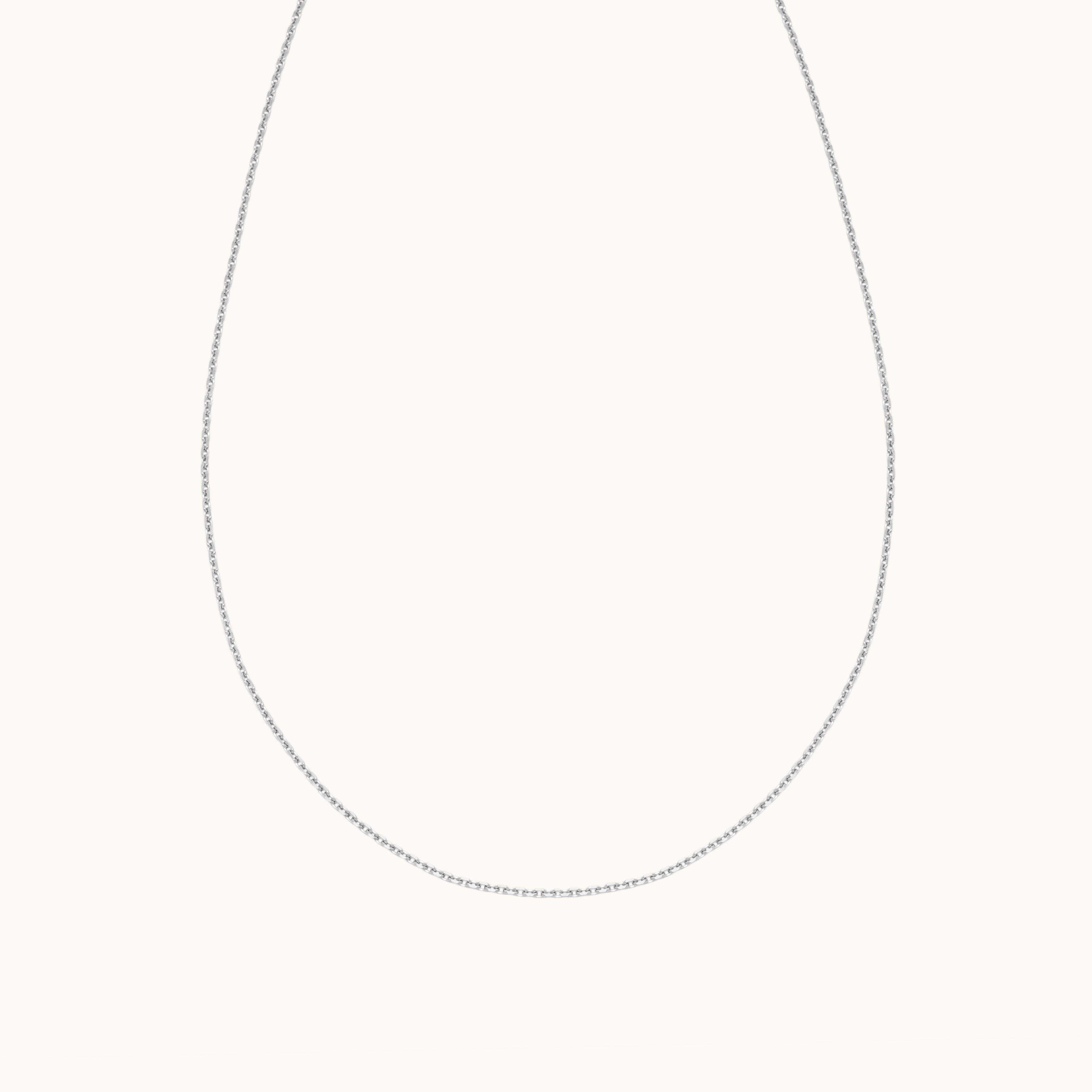 Chaîne de cou forçat or blanc