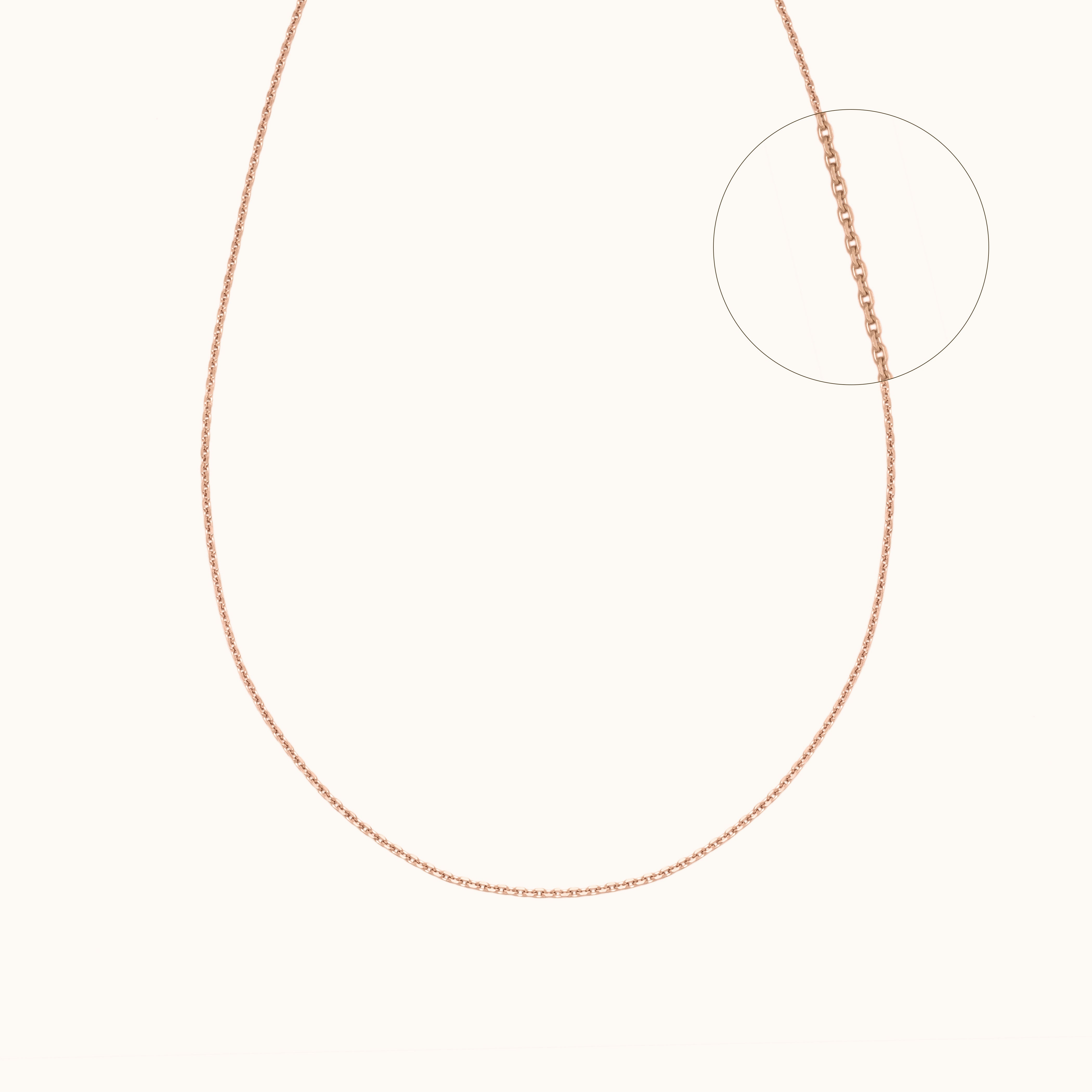 Chaîne de cou forçat or rose