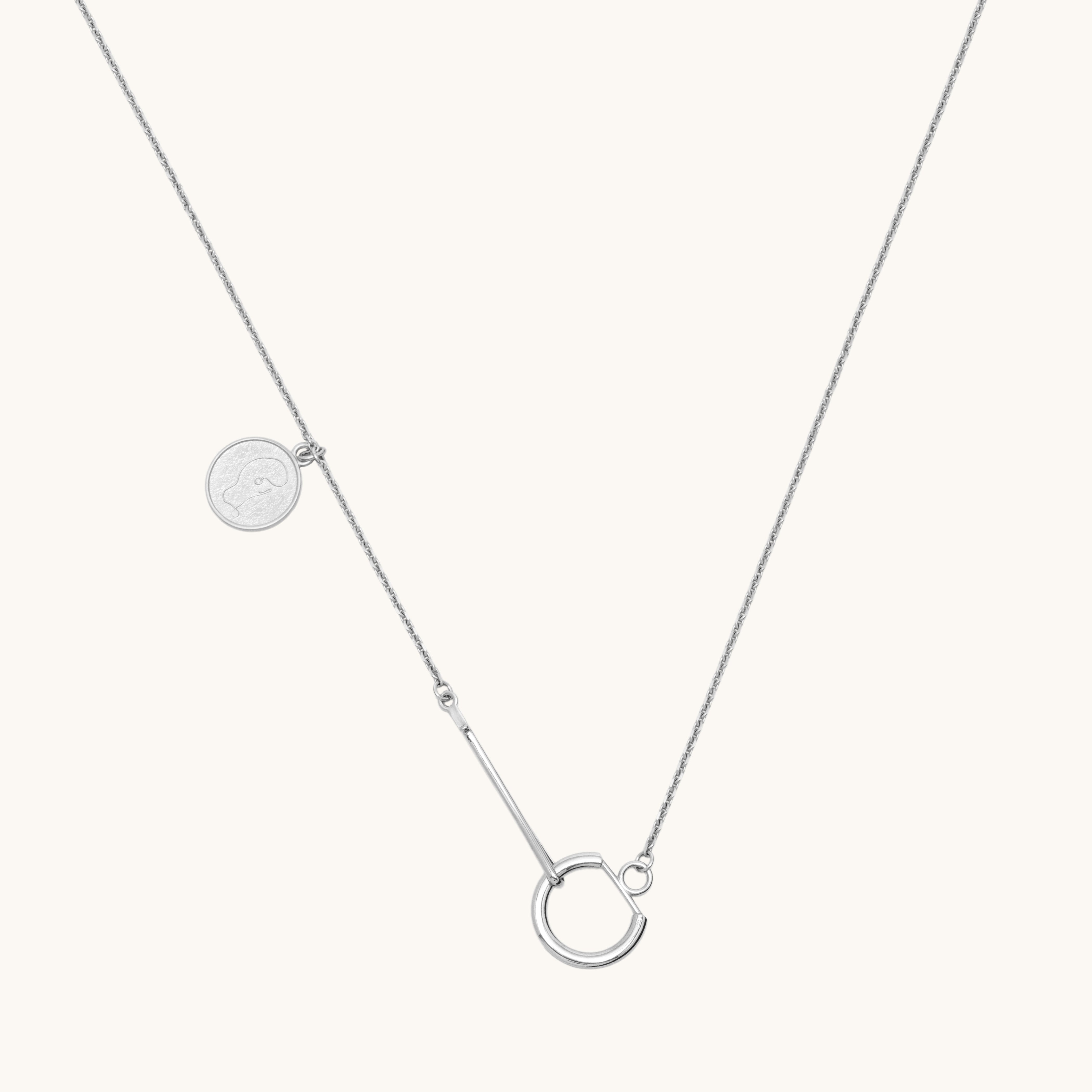 Le collier gousset médaille argent