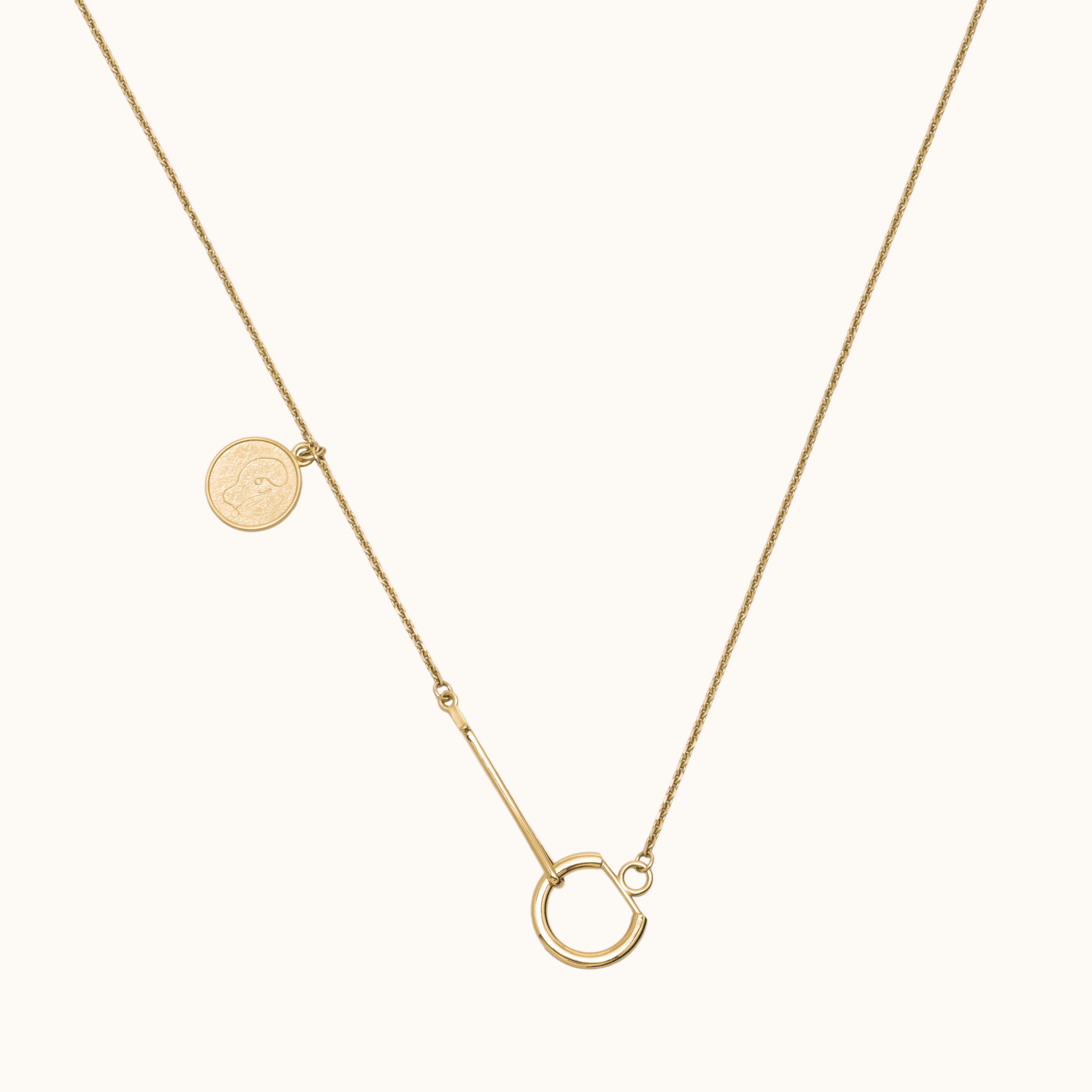 Le collier gousset médaille vermeil