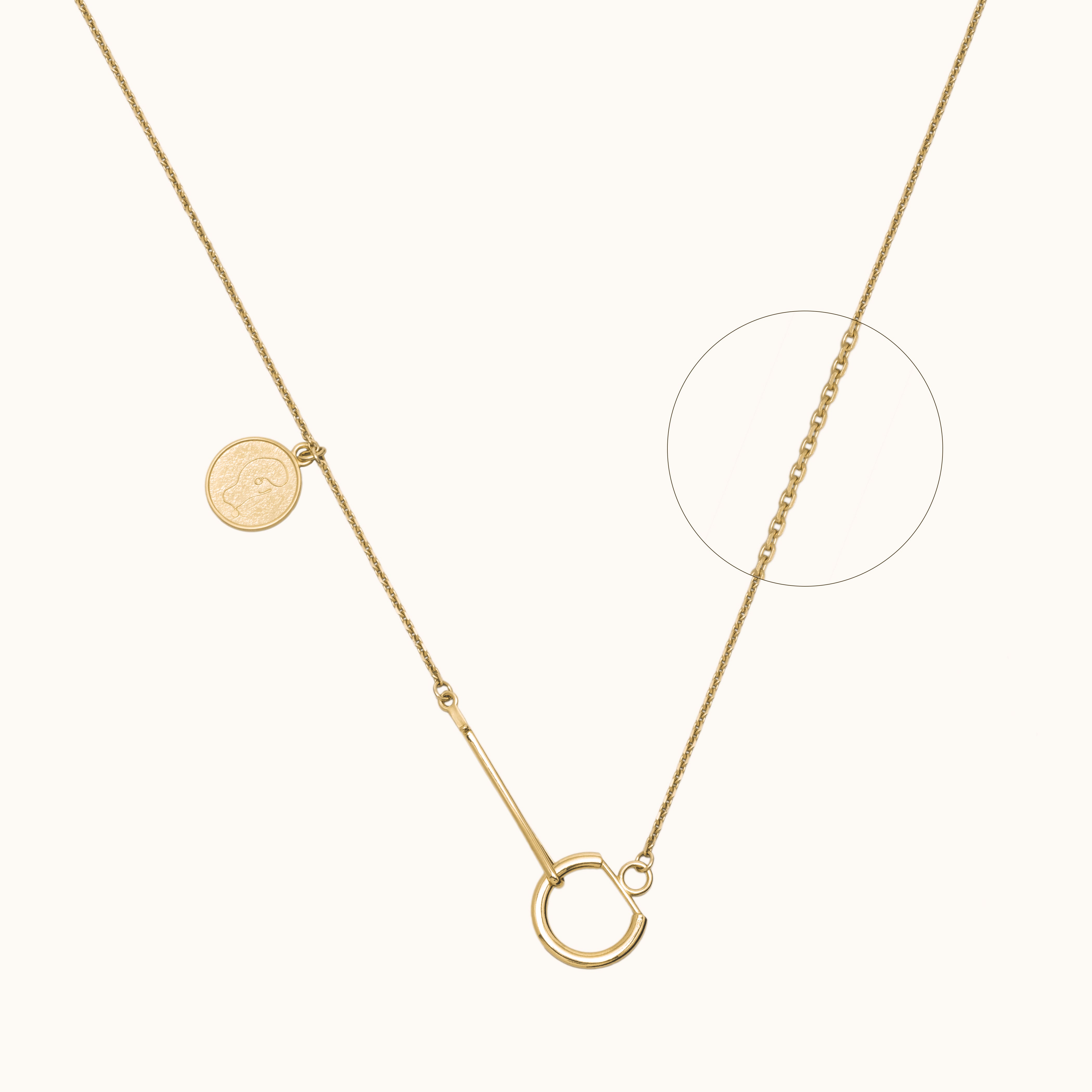 Le collier gousset médaille vermeil