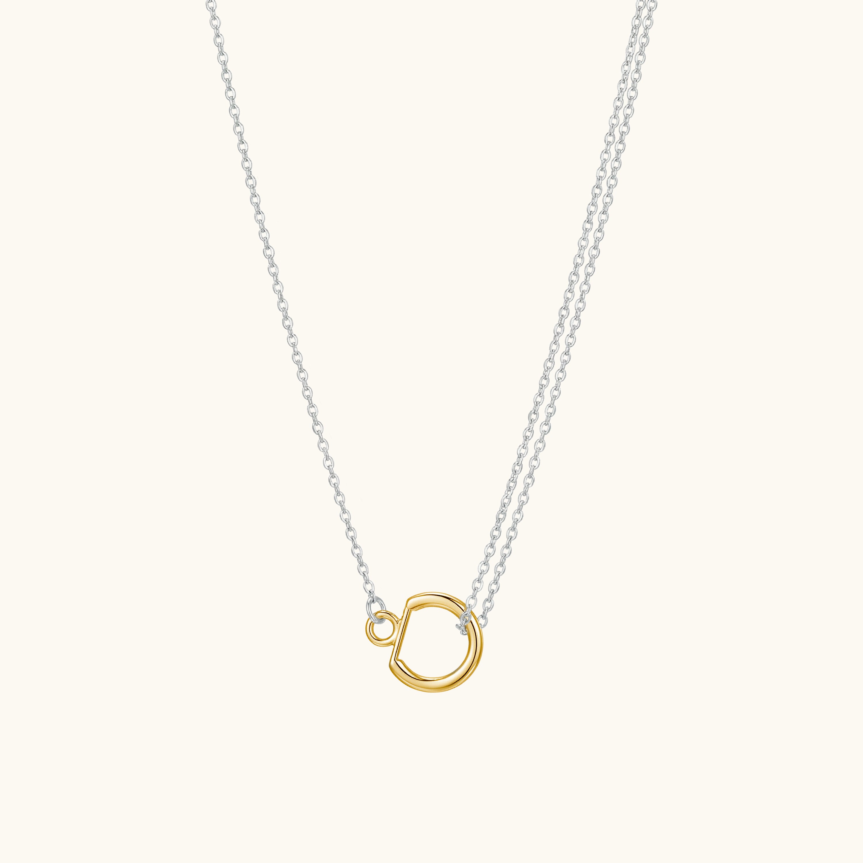 Le collier mini gousset bicolore