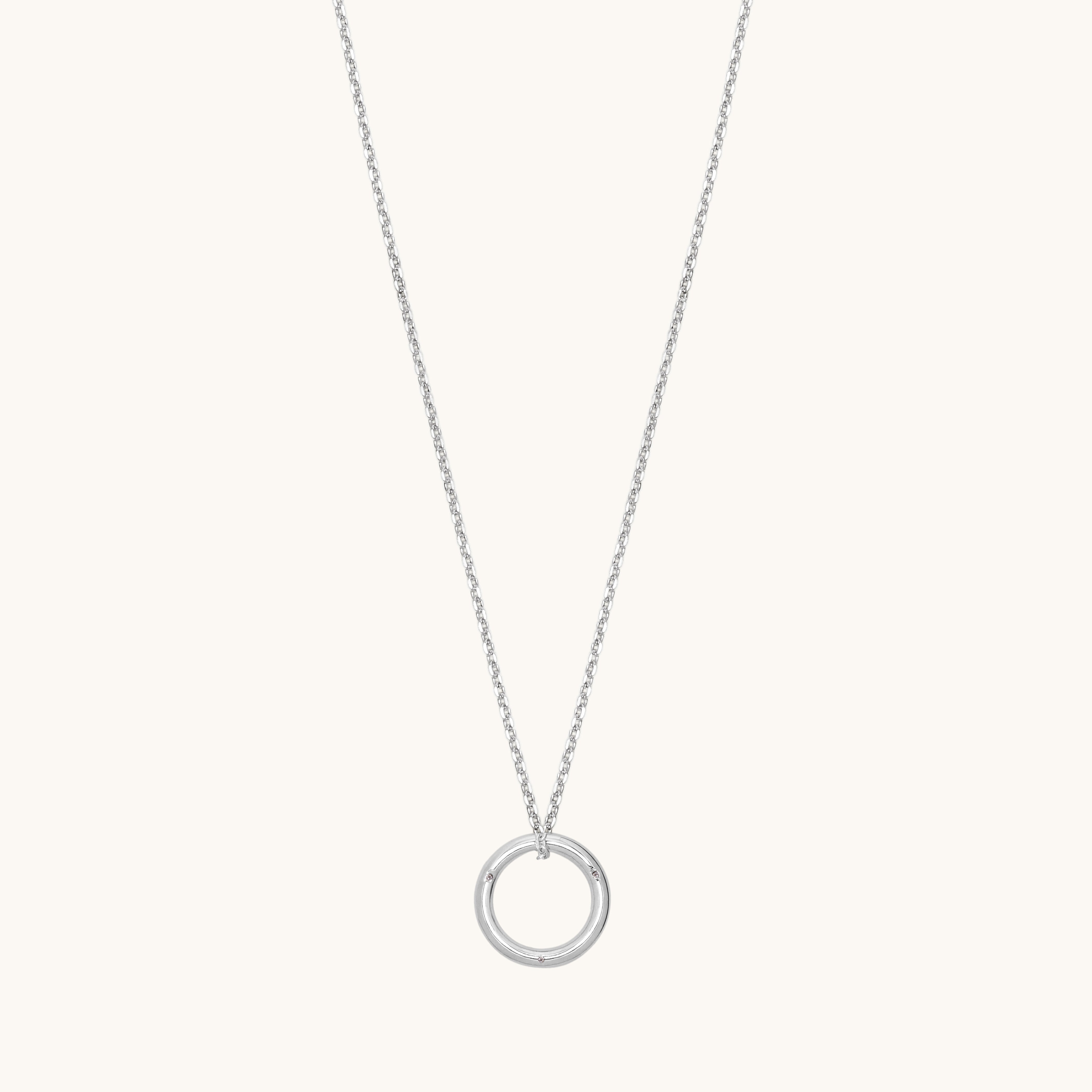 Pendentif anneau 3.0 argent et diamant