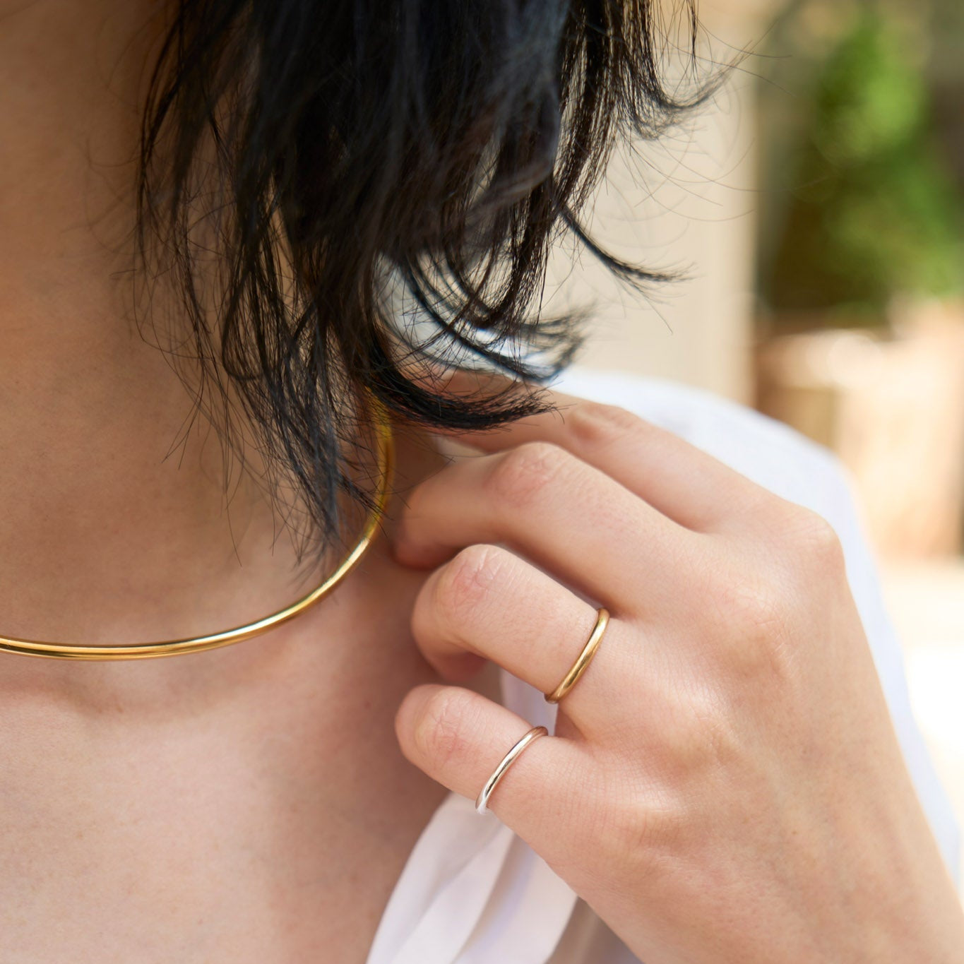 Neck bangle 3.0 vermeil