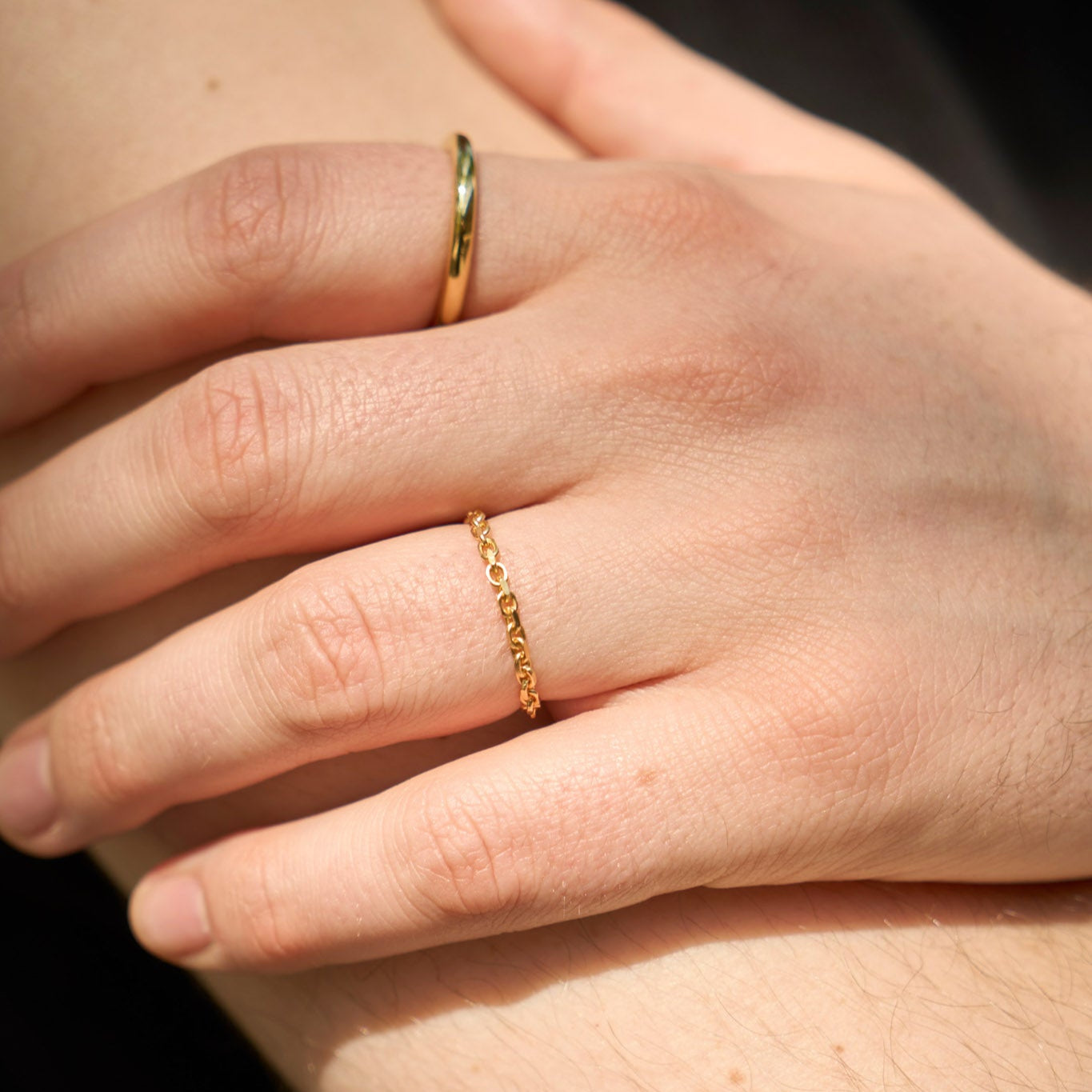 Bague chaîne vermeil