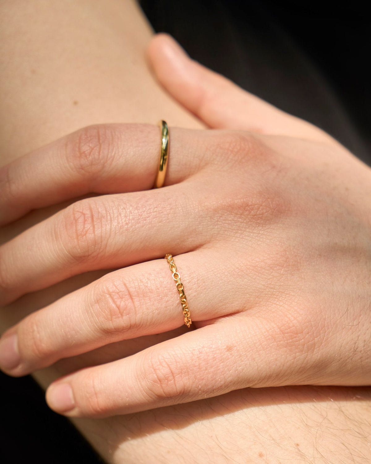 Chain ring - gold vermeil