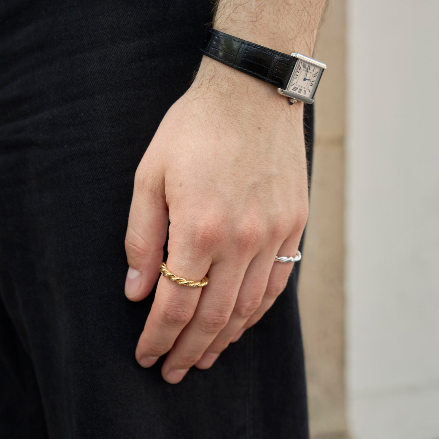 Bague torsadée or rose 4.0