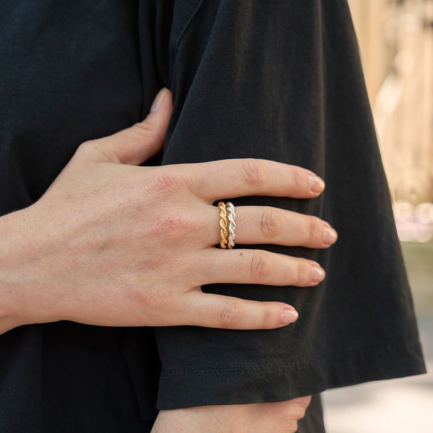 Bague torsadée argent 4.0