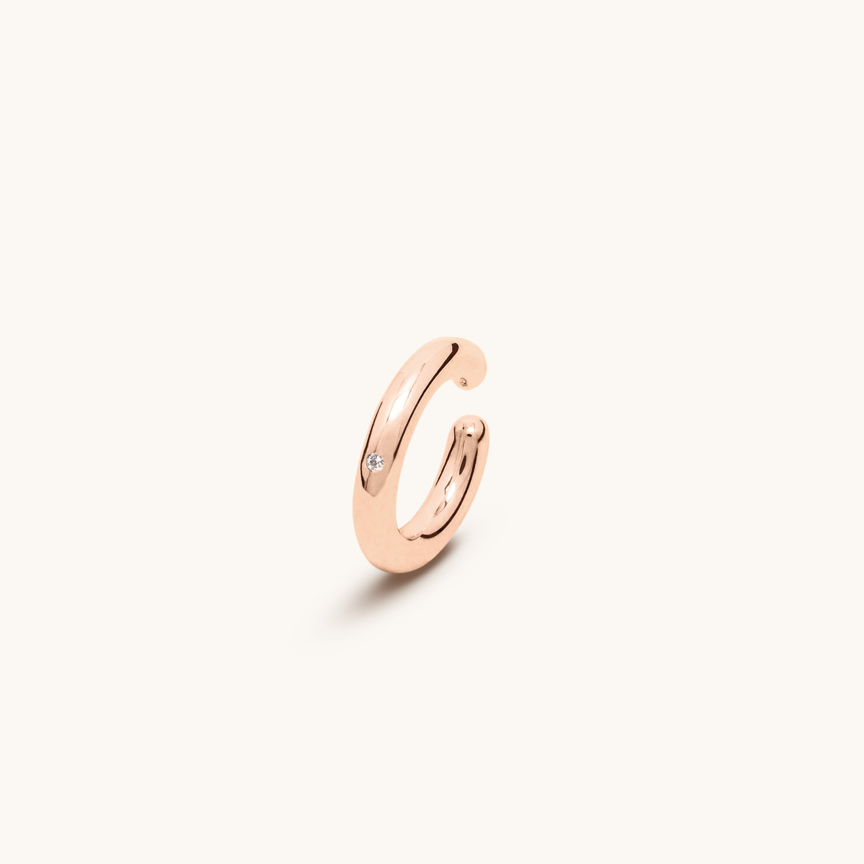 Earcuff 3.0 or rose 18 carats et diamant