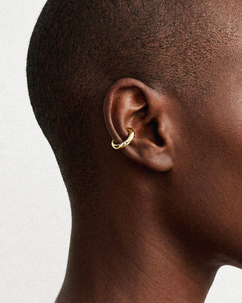 Earcuff 3.0 silver and diamonds