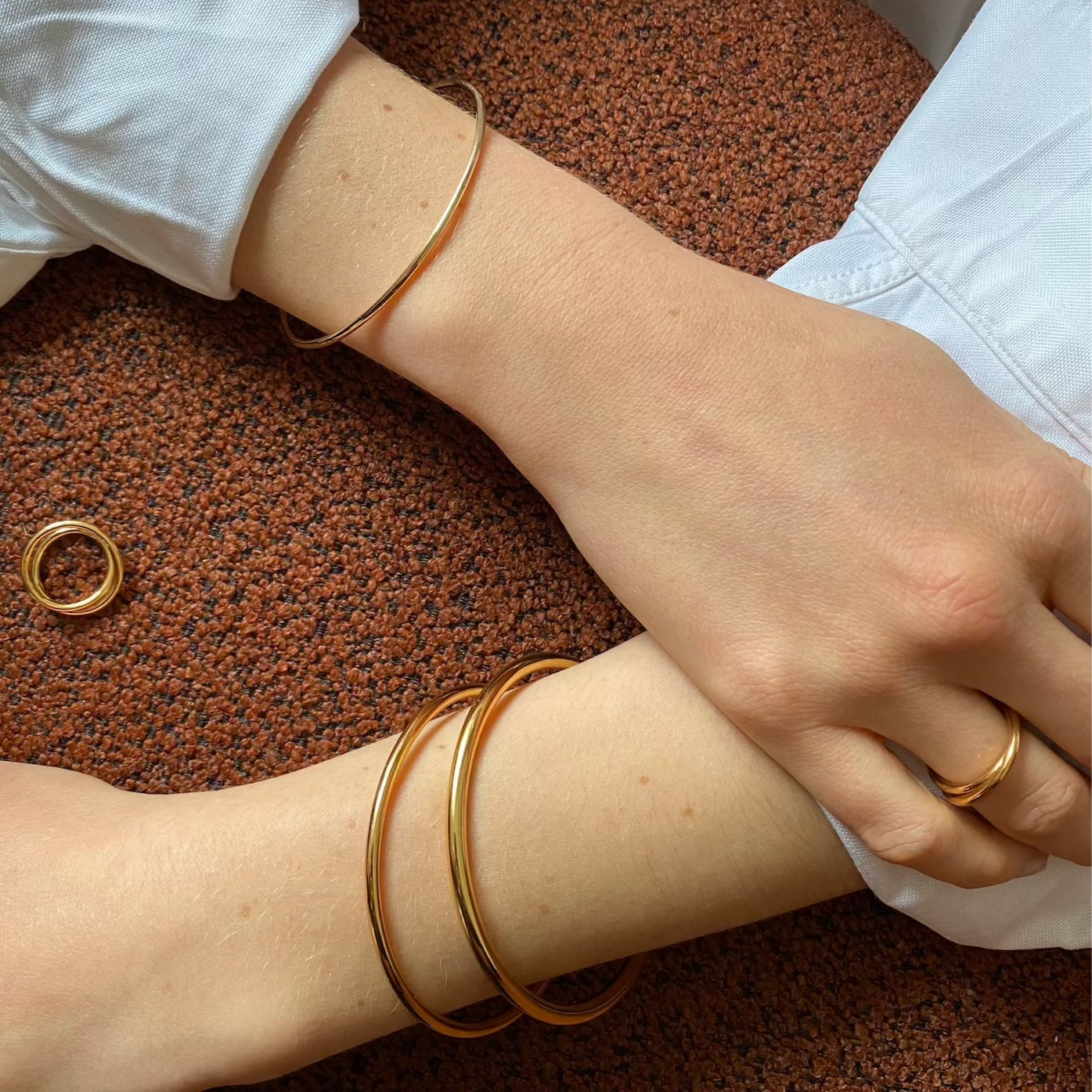 2.0 spiral ring - gold vermeil