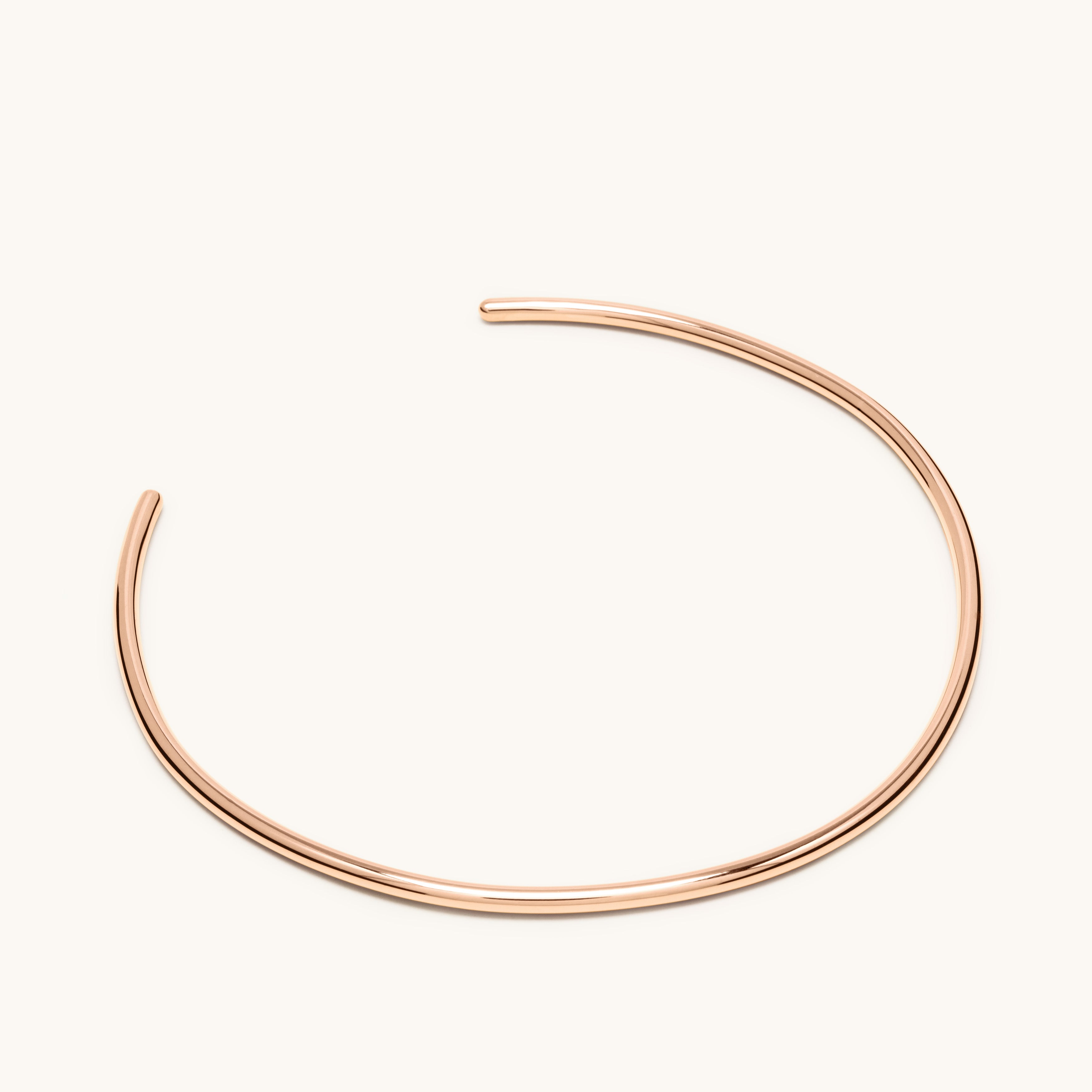 Jonc de cou 4.0 or rose