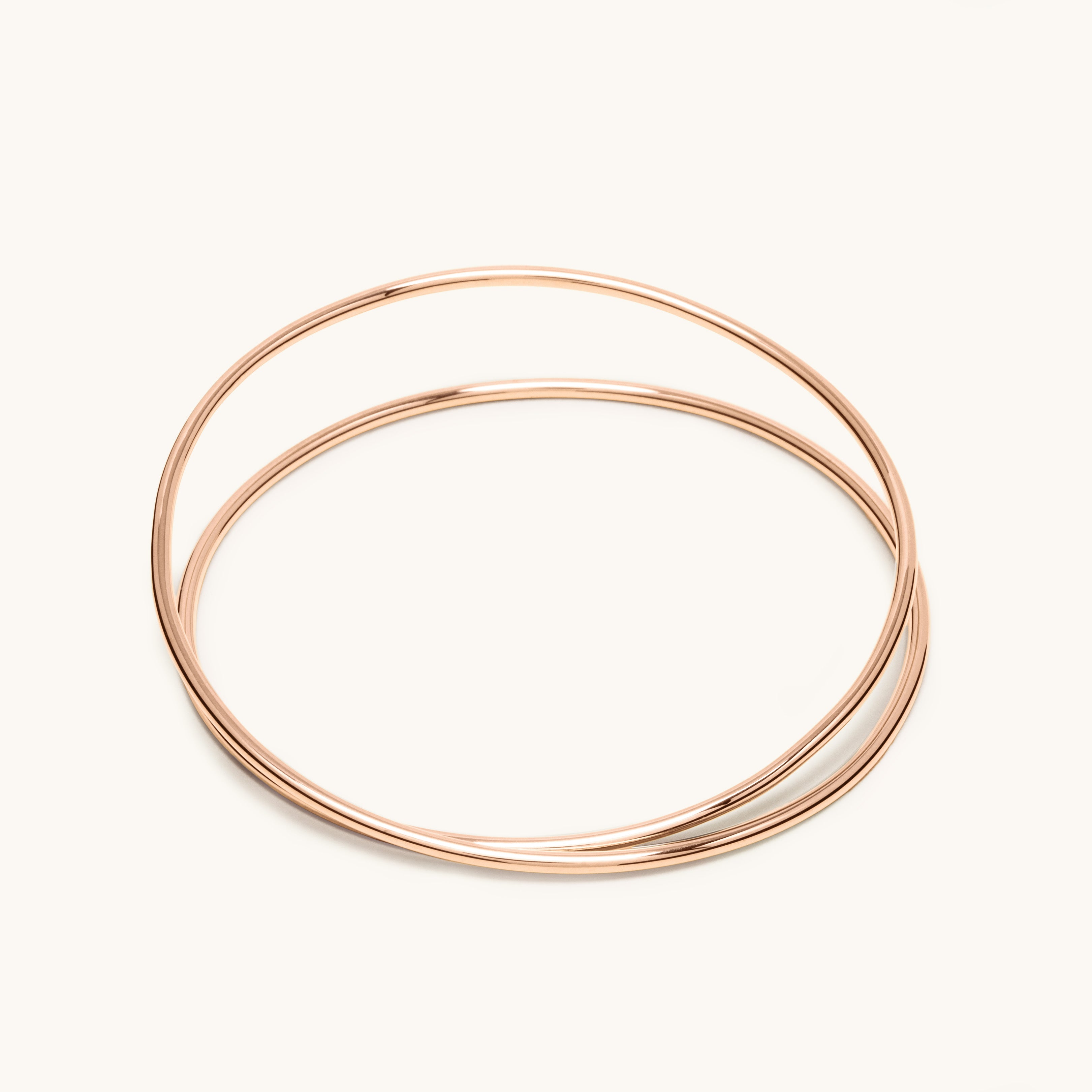 Jonc fermé spirale or rose 2.0