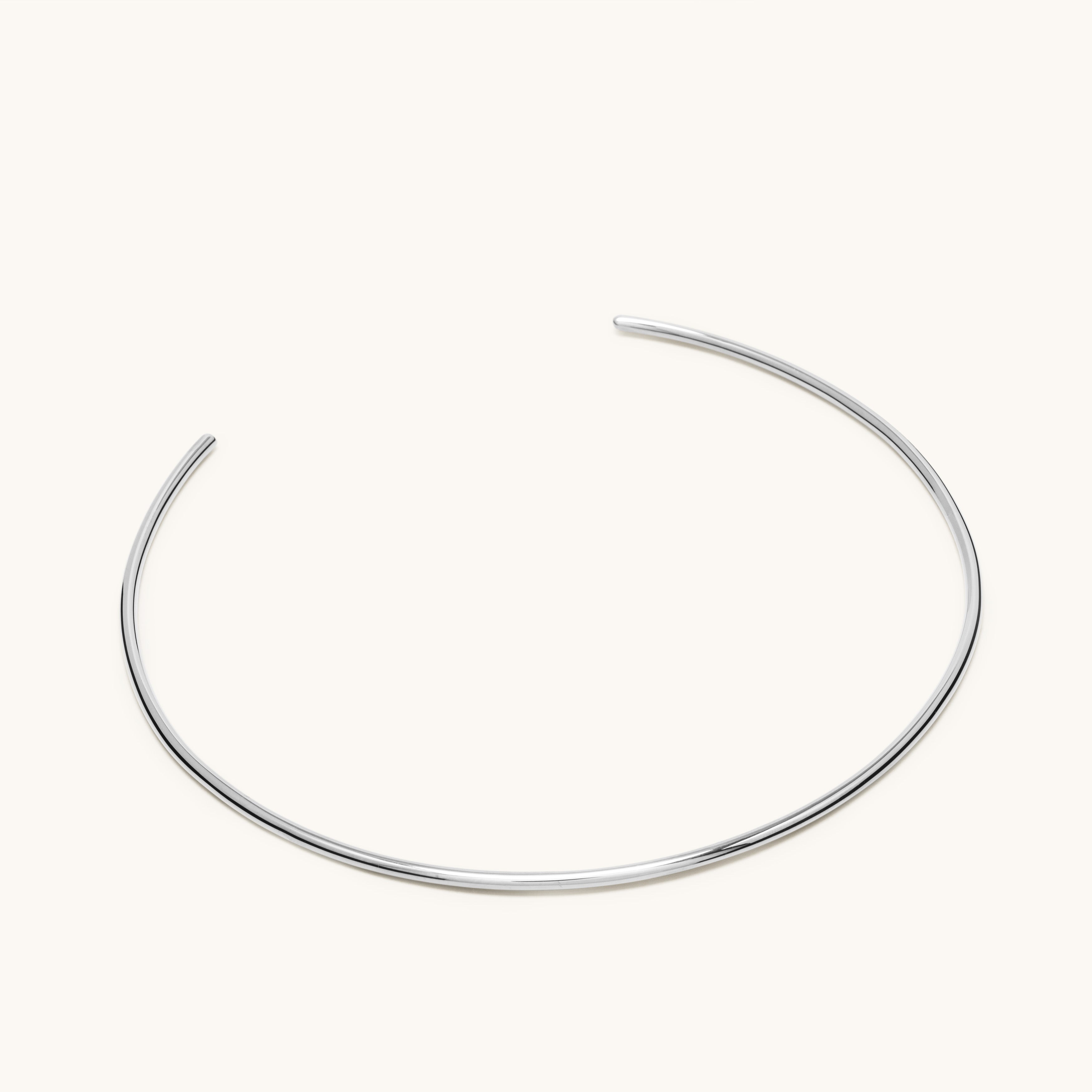 Jonc de cou 3.0 or blanc