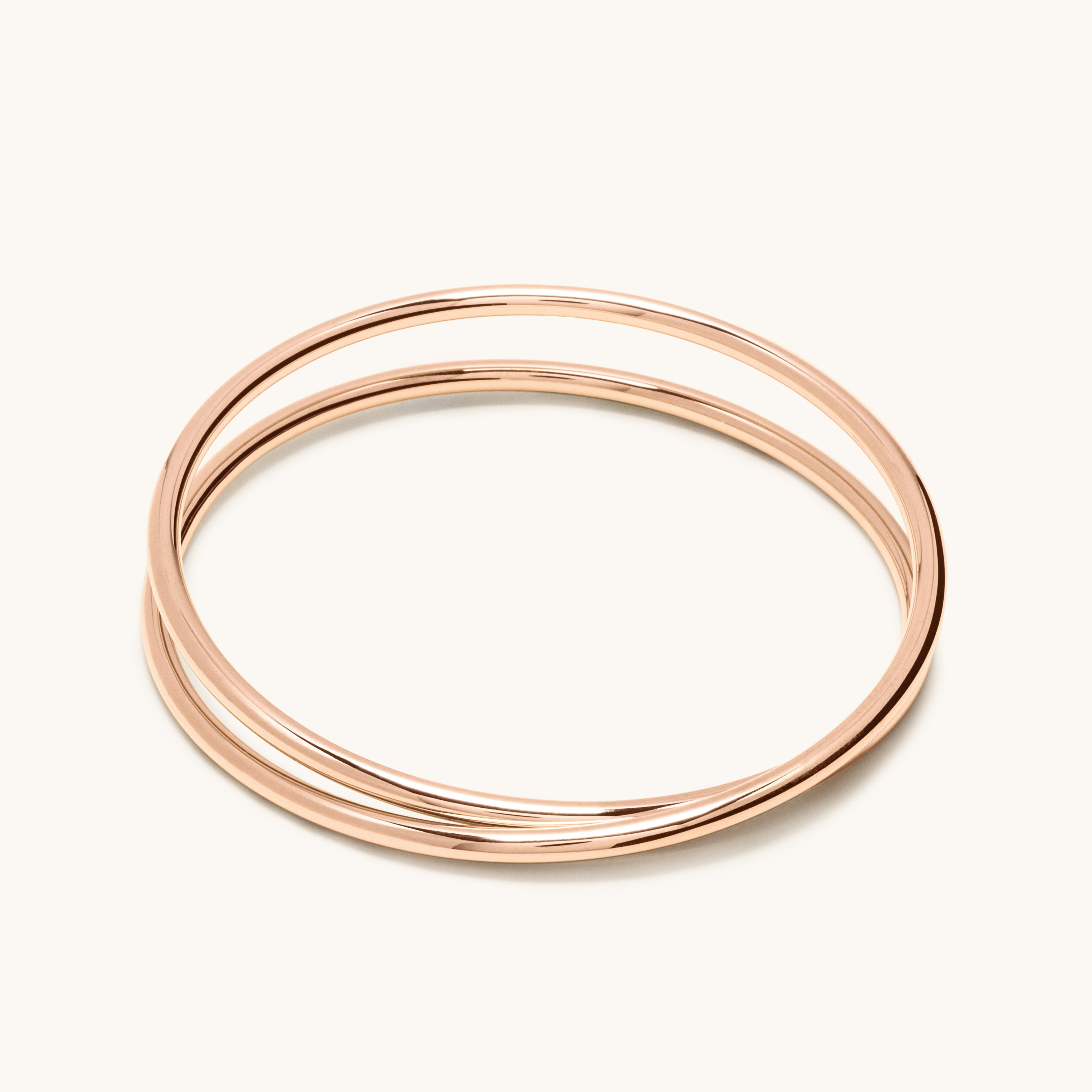 Closed silver spiral bangle 3.0