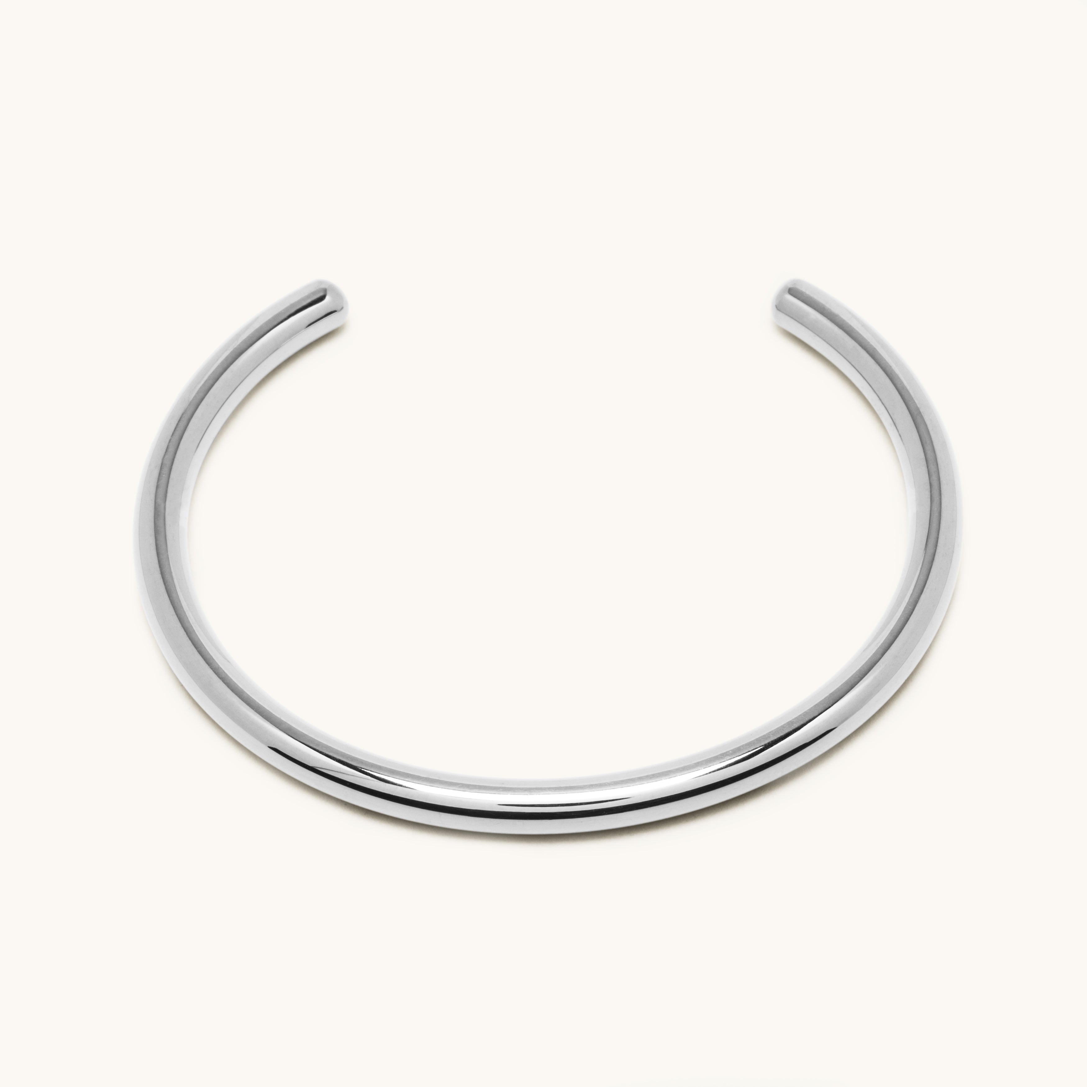 Pair of open bangles 4.0 silver