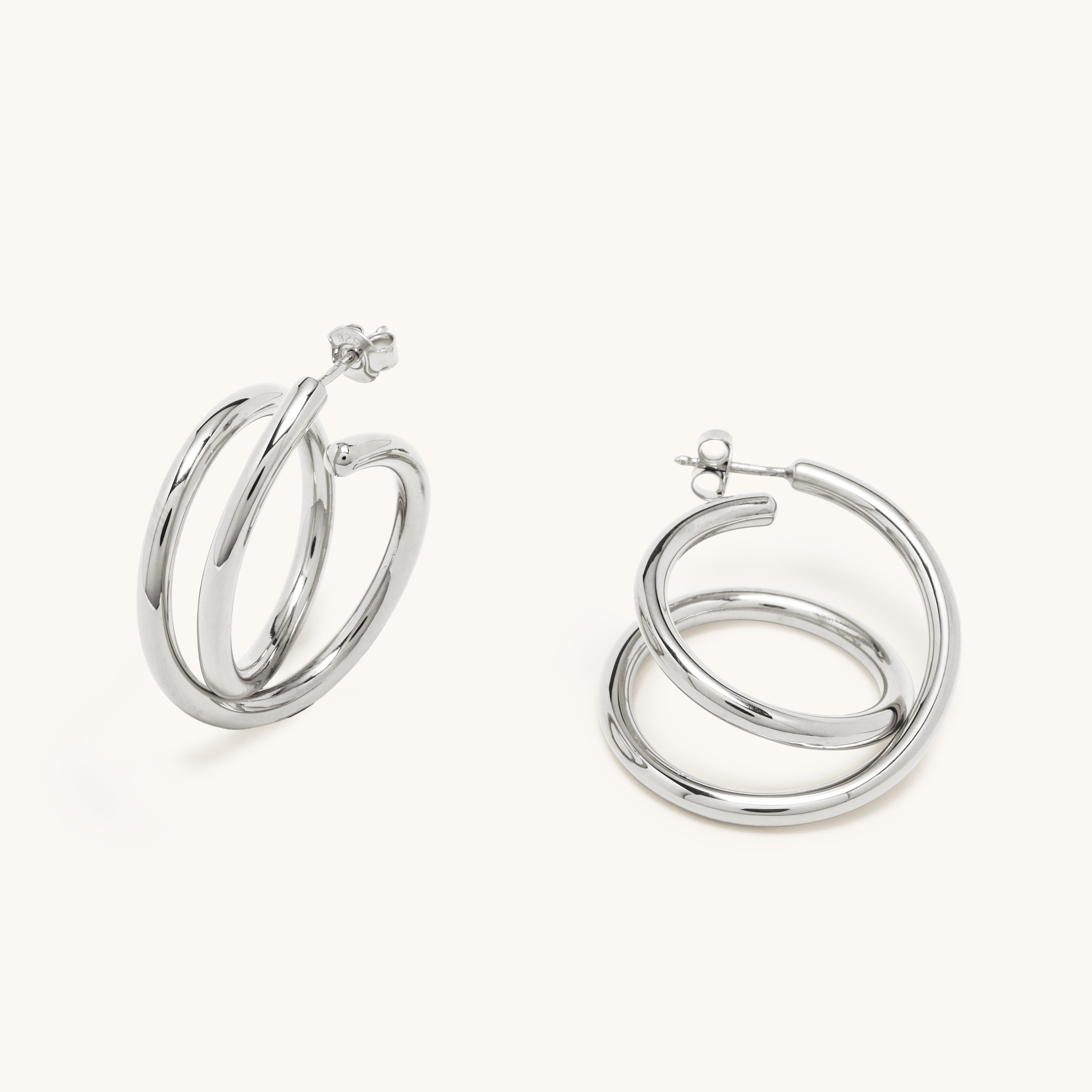 Maxi spiral white gold 3.0 | Earring
