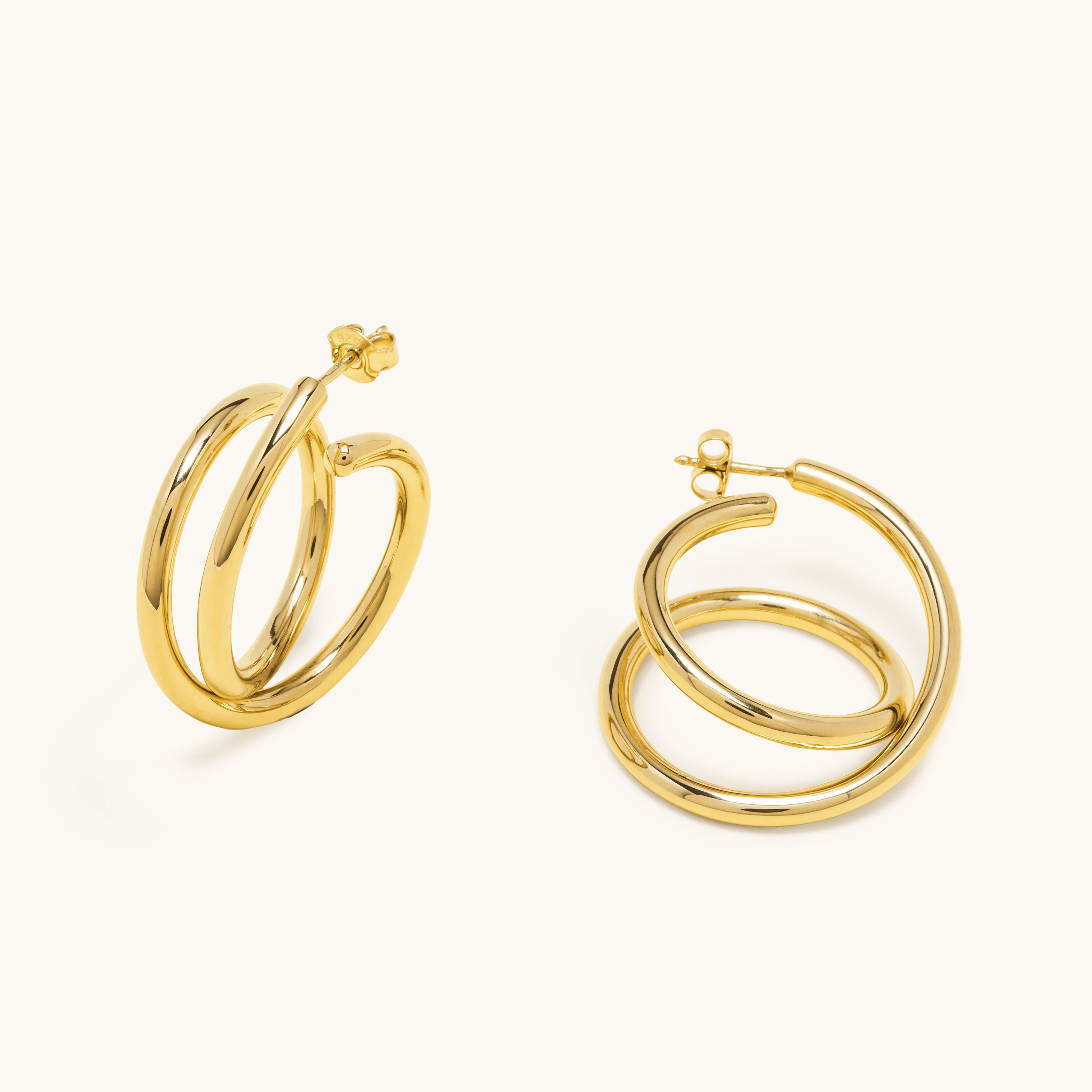 Maxi spiral yellow gold 3.0 | Earring