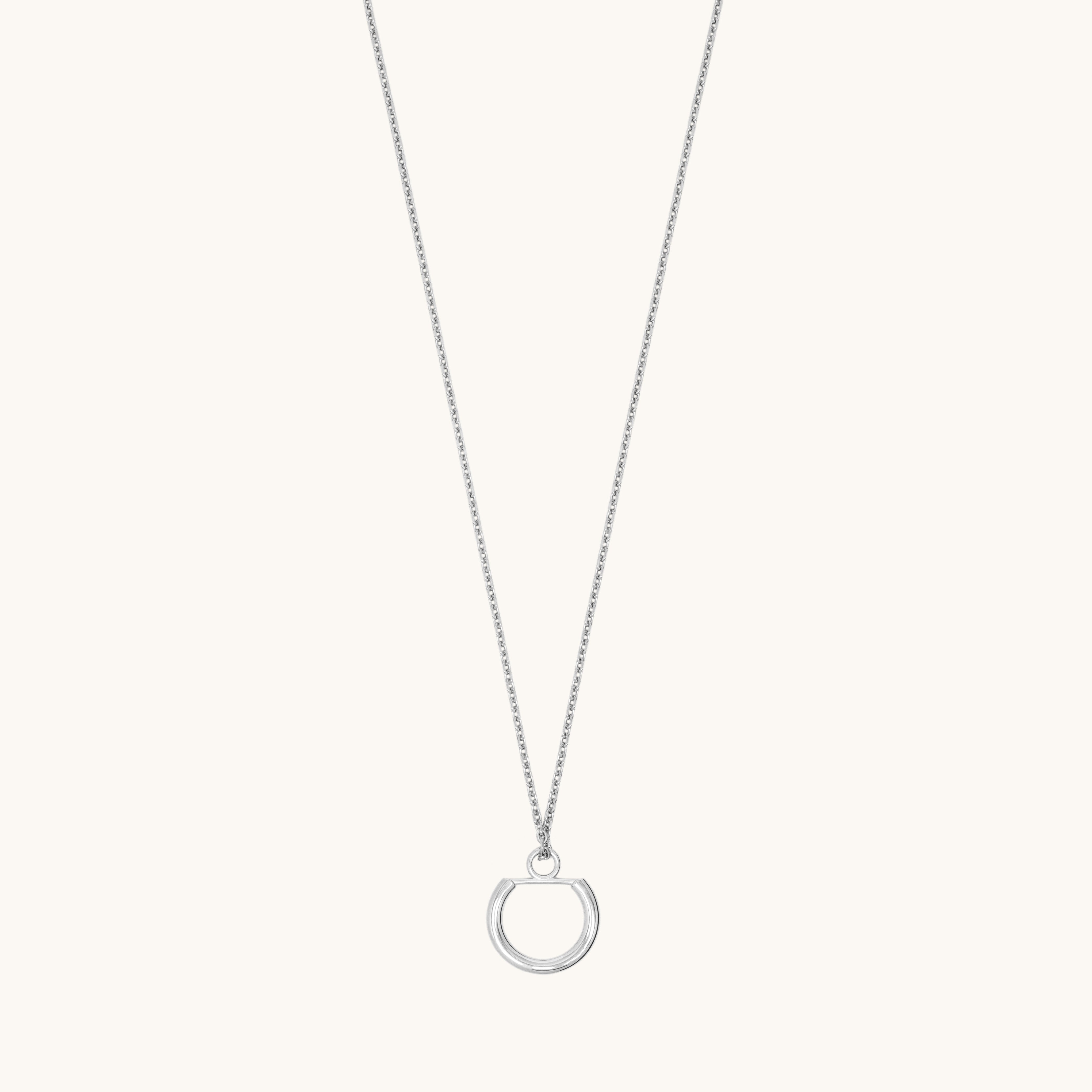 Pendentif anneau gousset argent