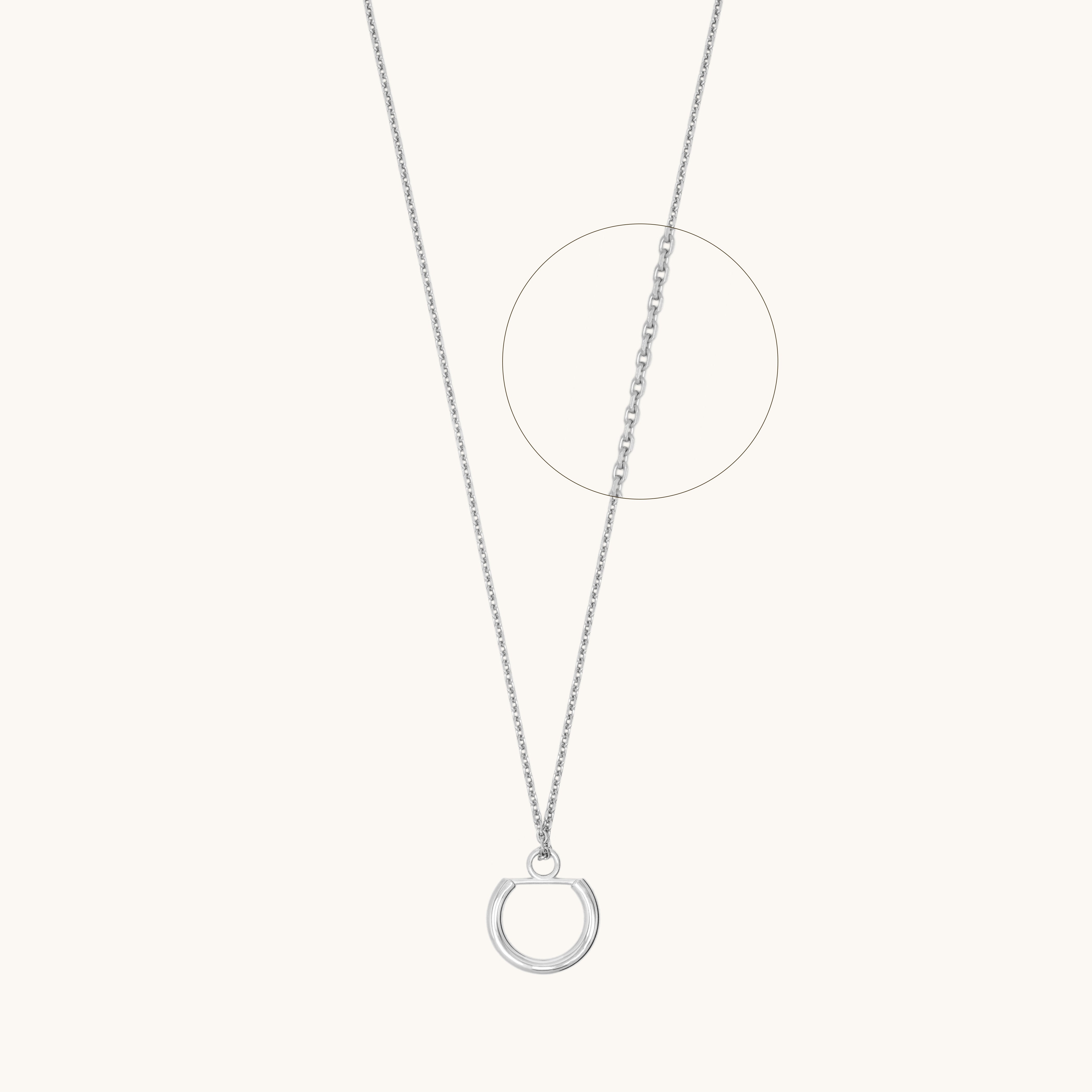 Pendentif anneau gousset argent