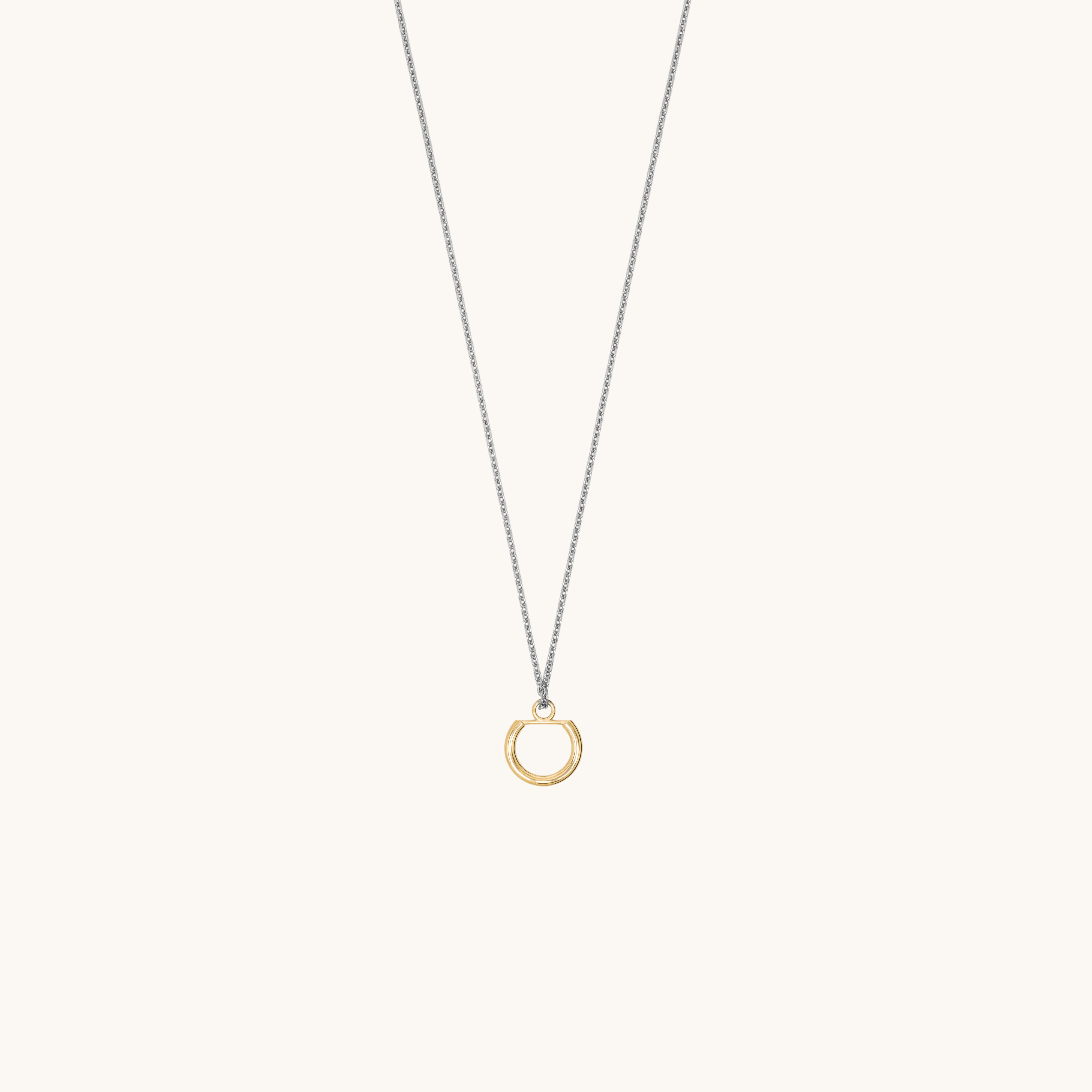 Pendentif mini gousset bicolore