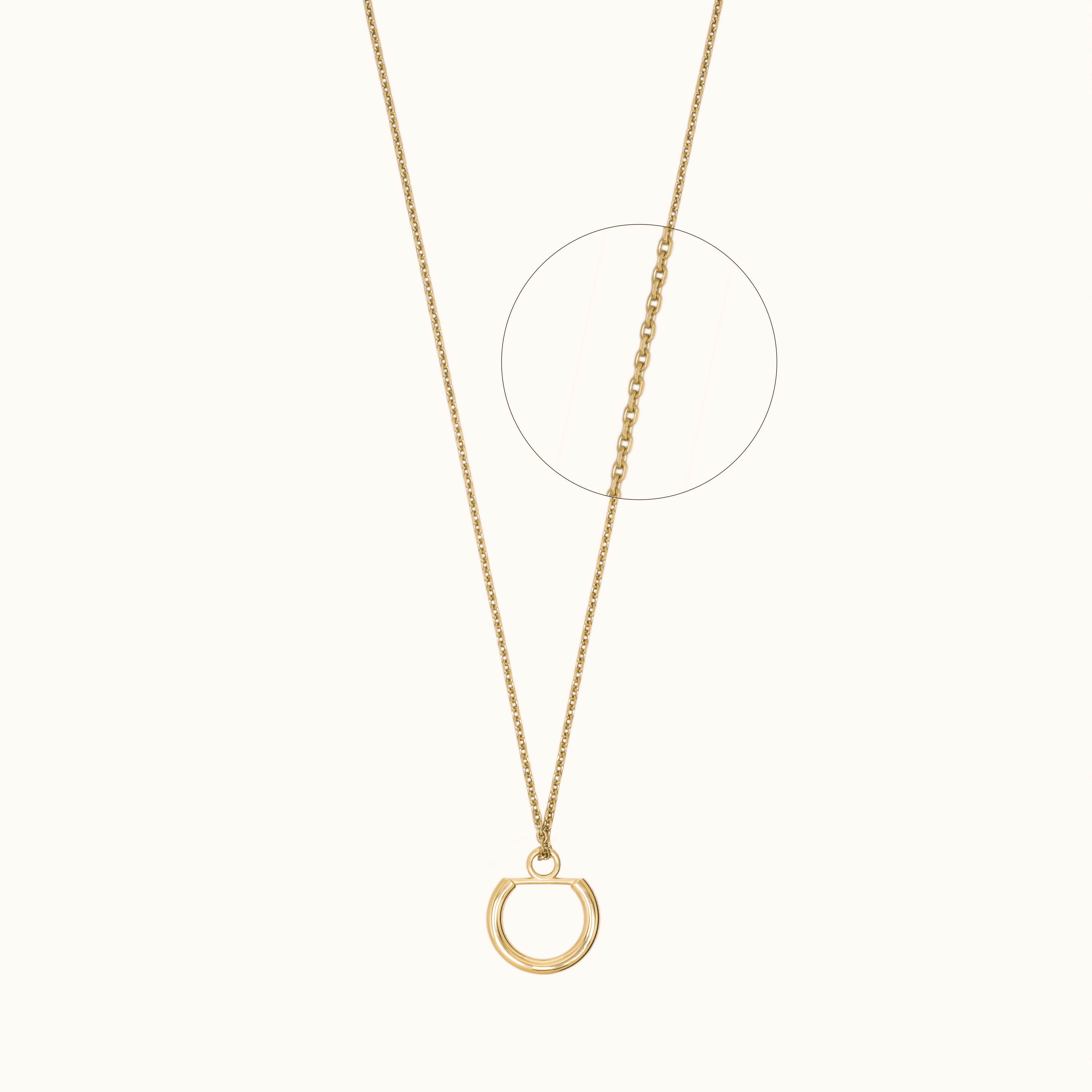 Pendentif anneau gousset vermeil