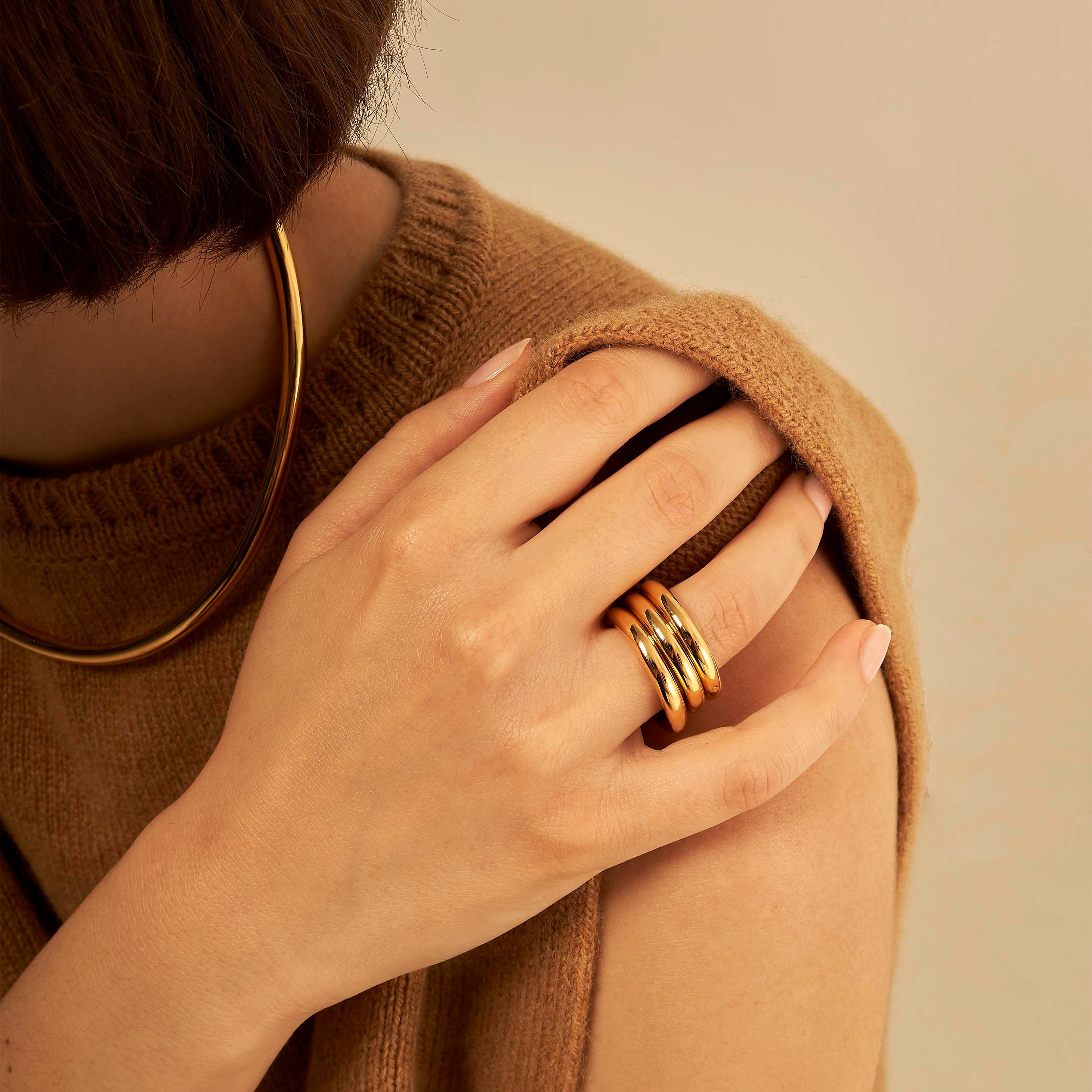 Trio of 4.0 vermeil rings