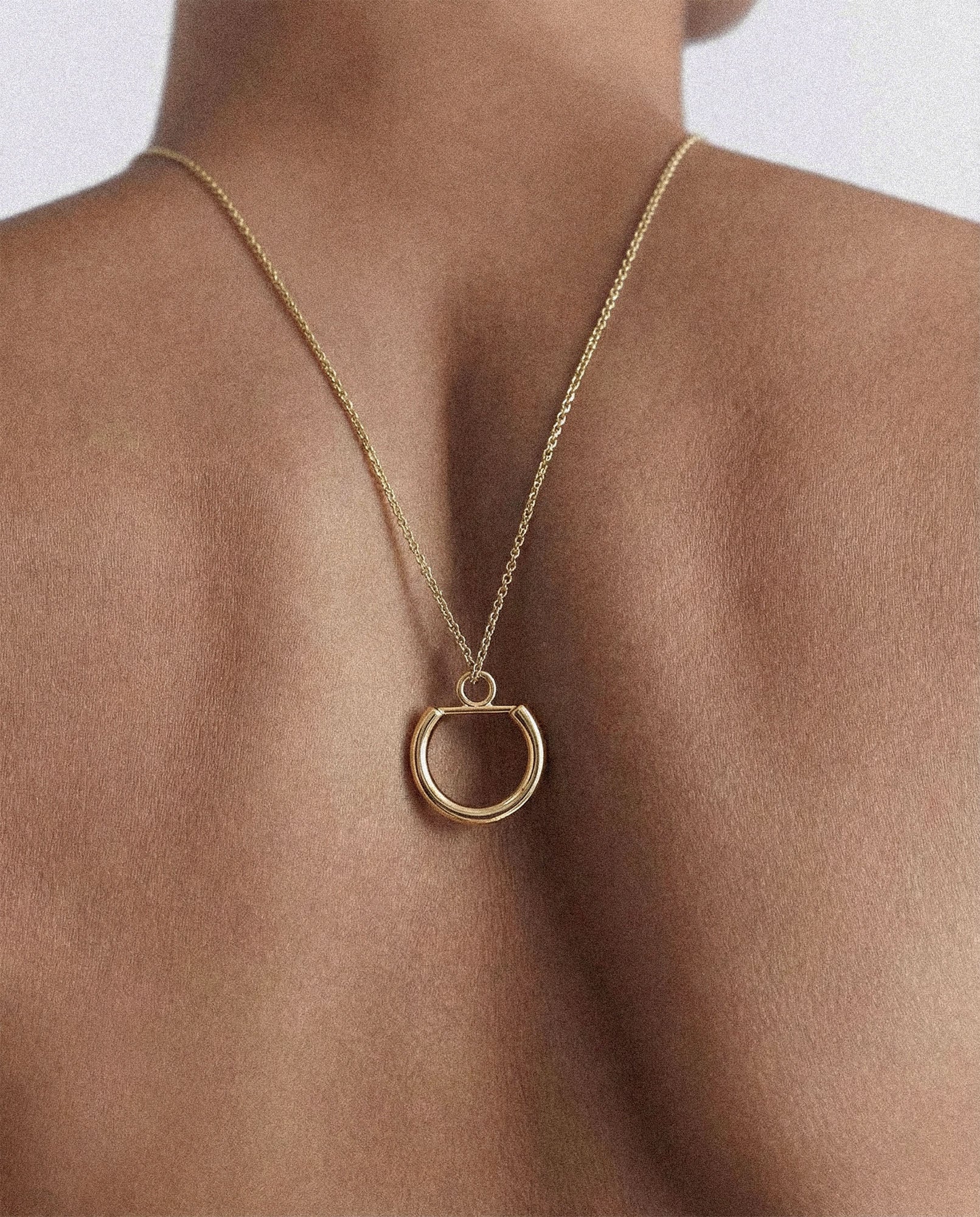 Pendentif anneau gousset vermeil