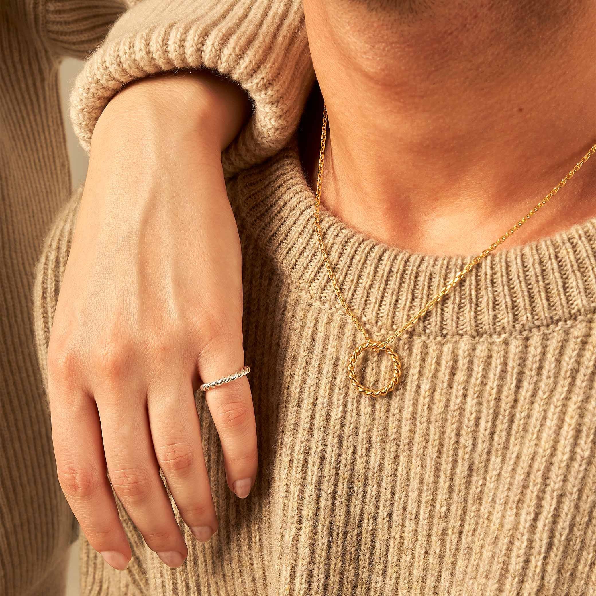 3.0 twisted ring - gold vermeil