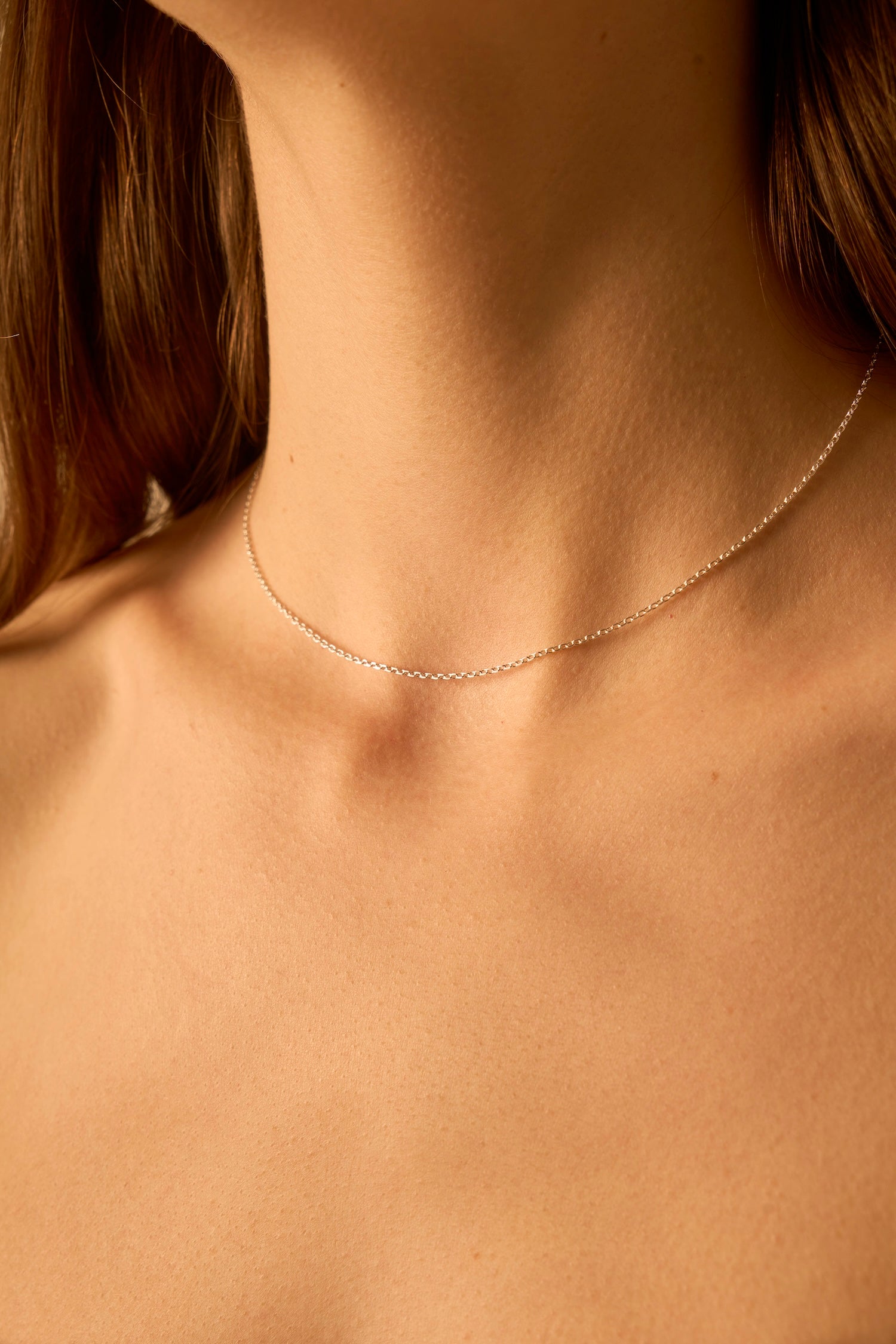 Chaîne de cou ultra fine argent