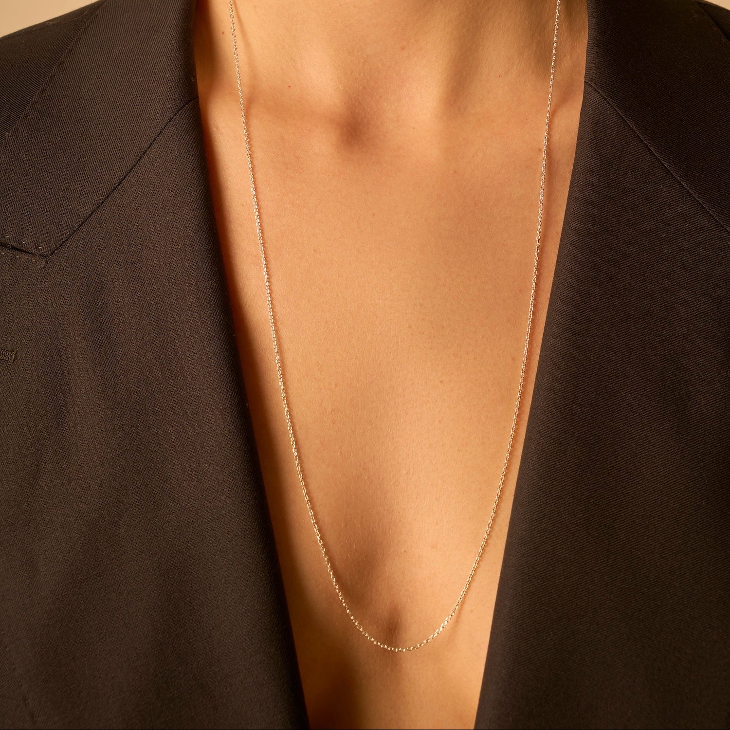 Ultra-thin silver neck chain