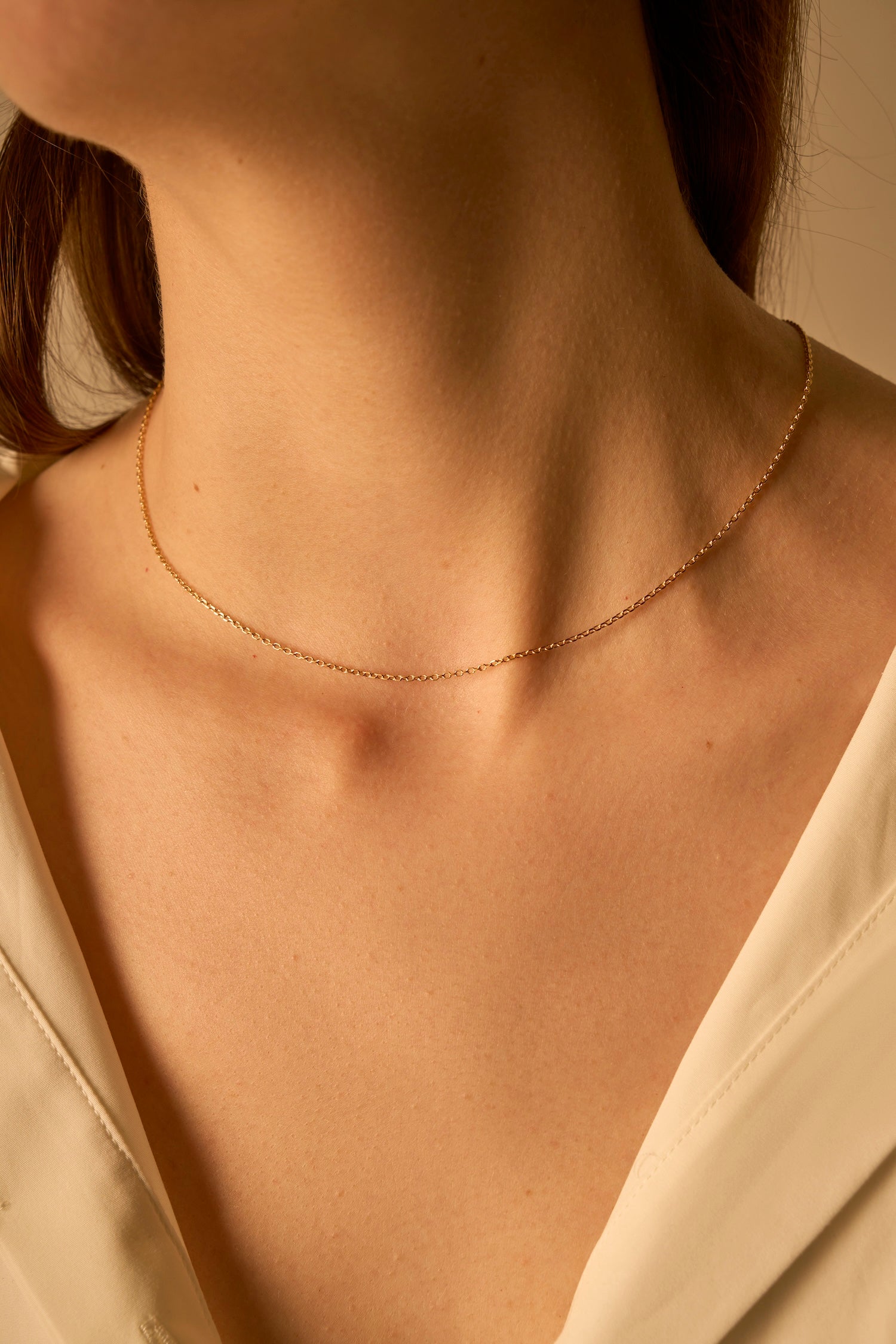Chaîne de cou ultra fine vermeil