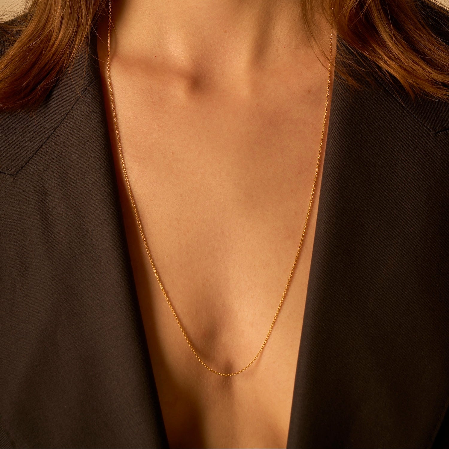 Ultra-thin vermeil neck chain