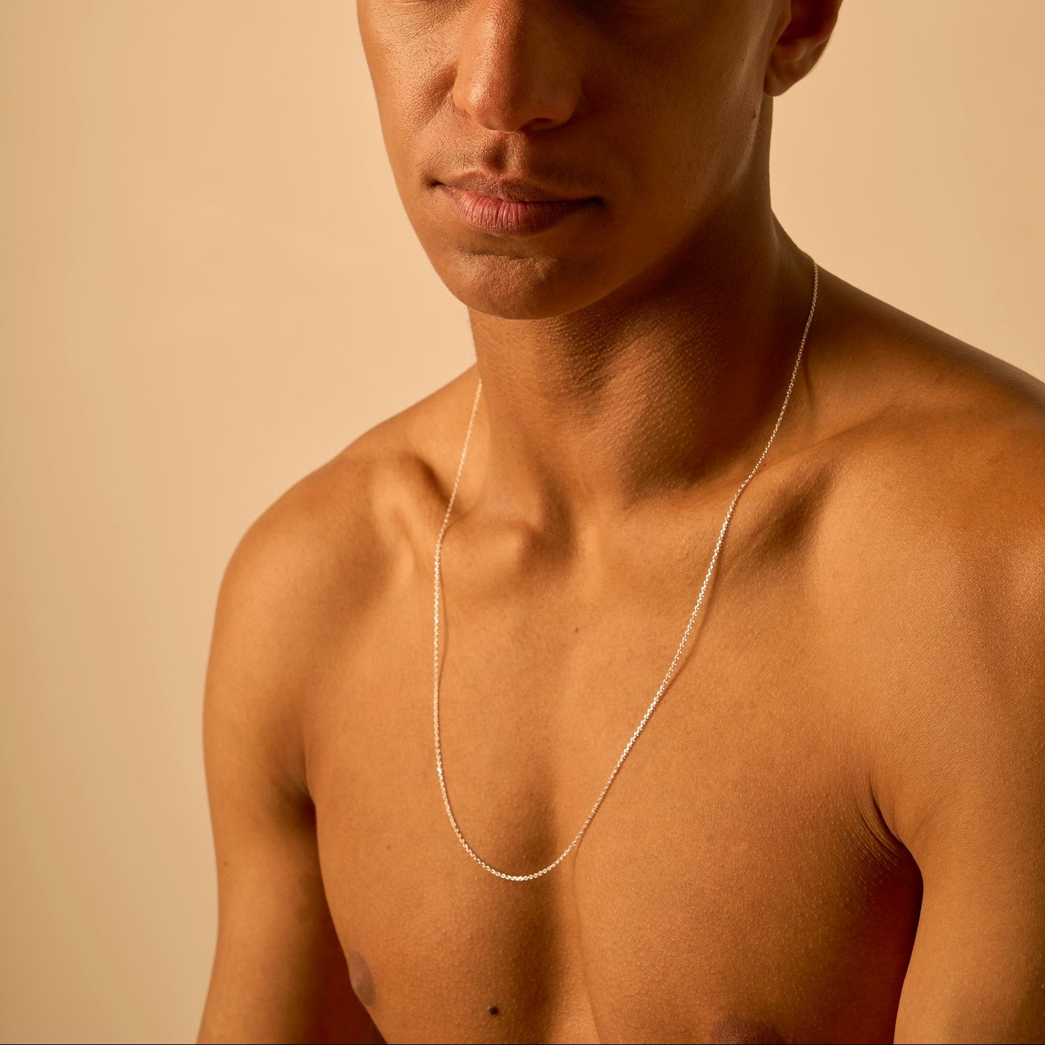 Ultra-thin silver neck chain