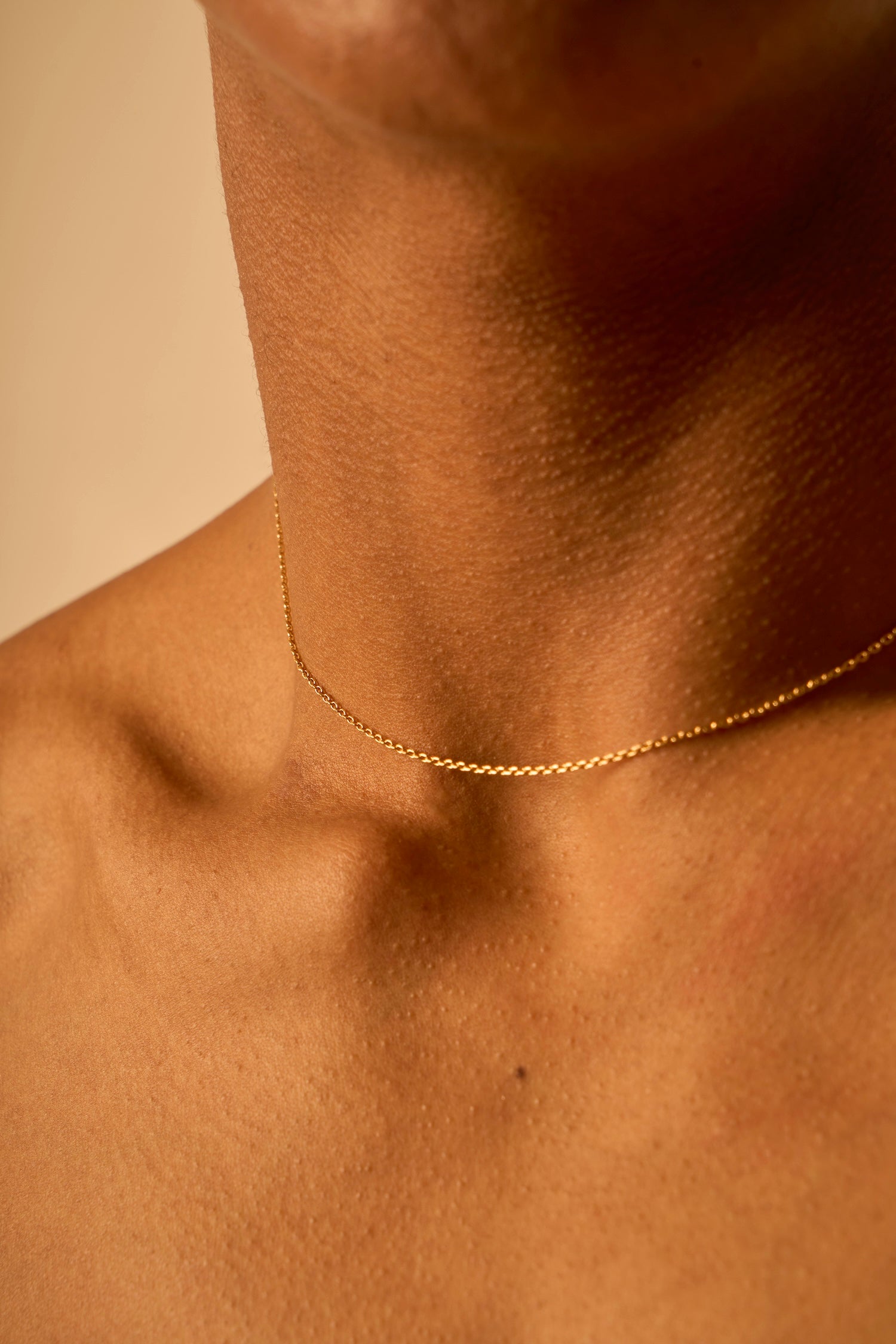 Ultra-thin vermeil neck chain