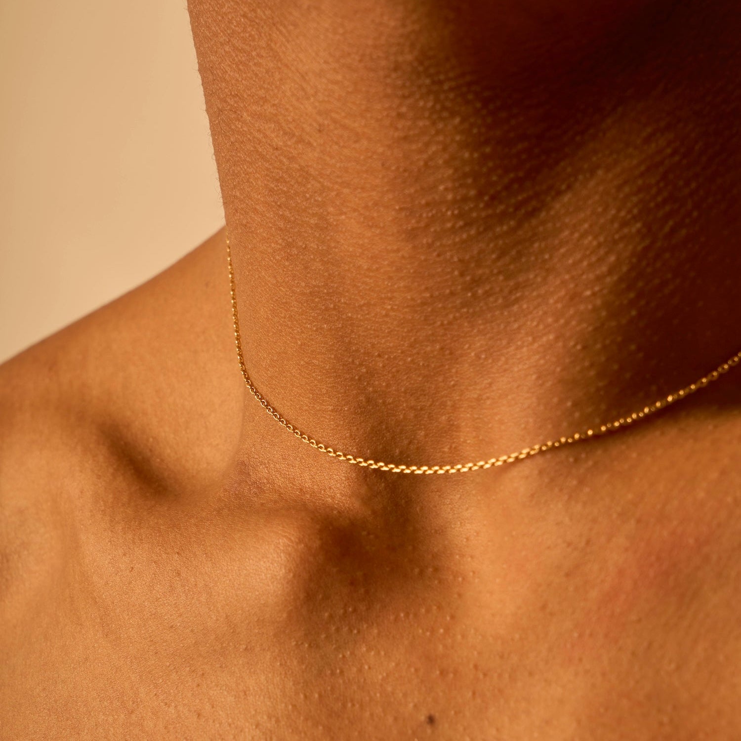 Ultra-thin vermeil neck chain