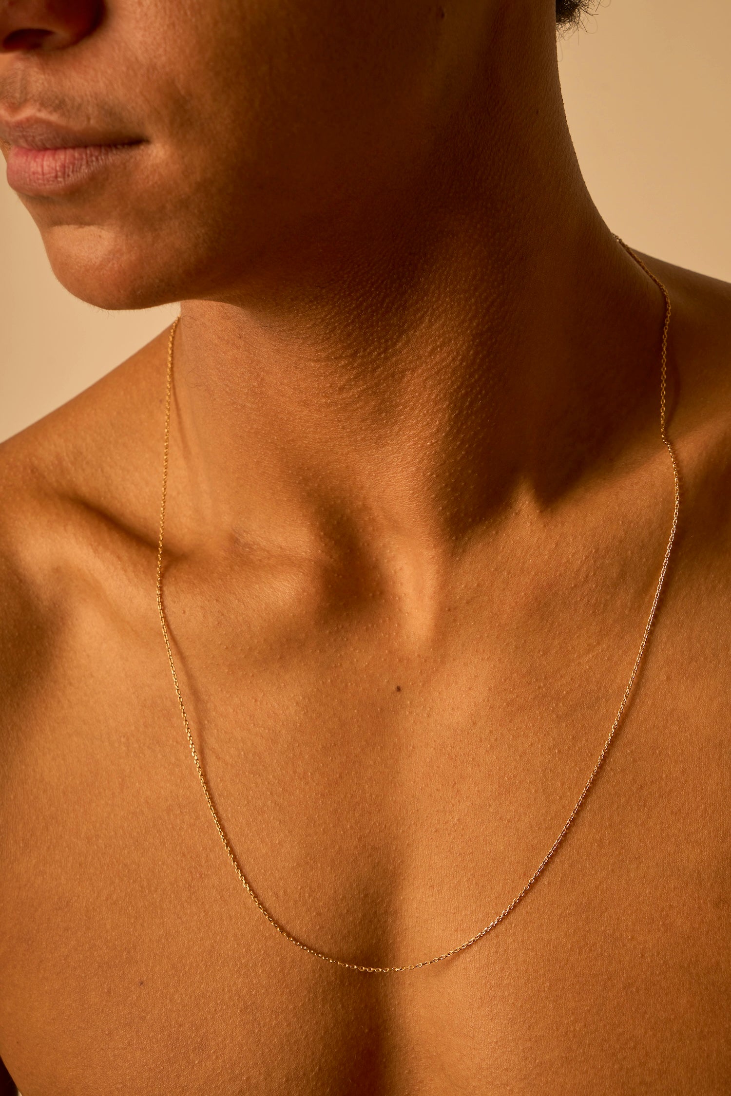 Ultra-thin vermeil neck chain