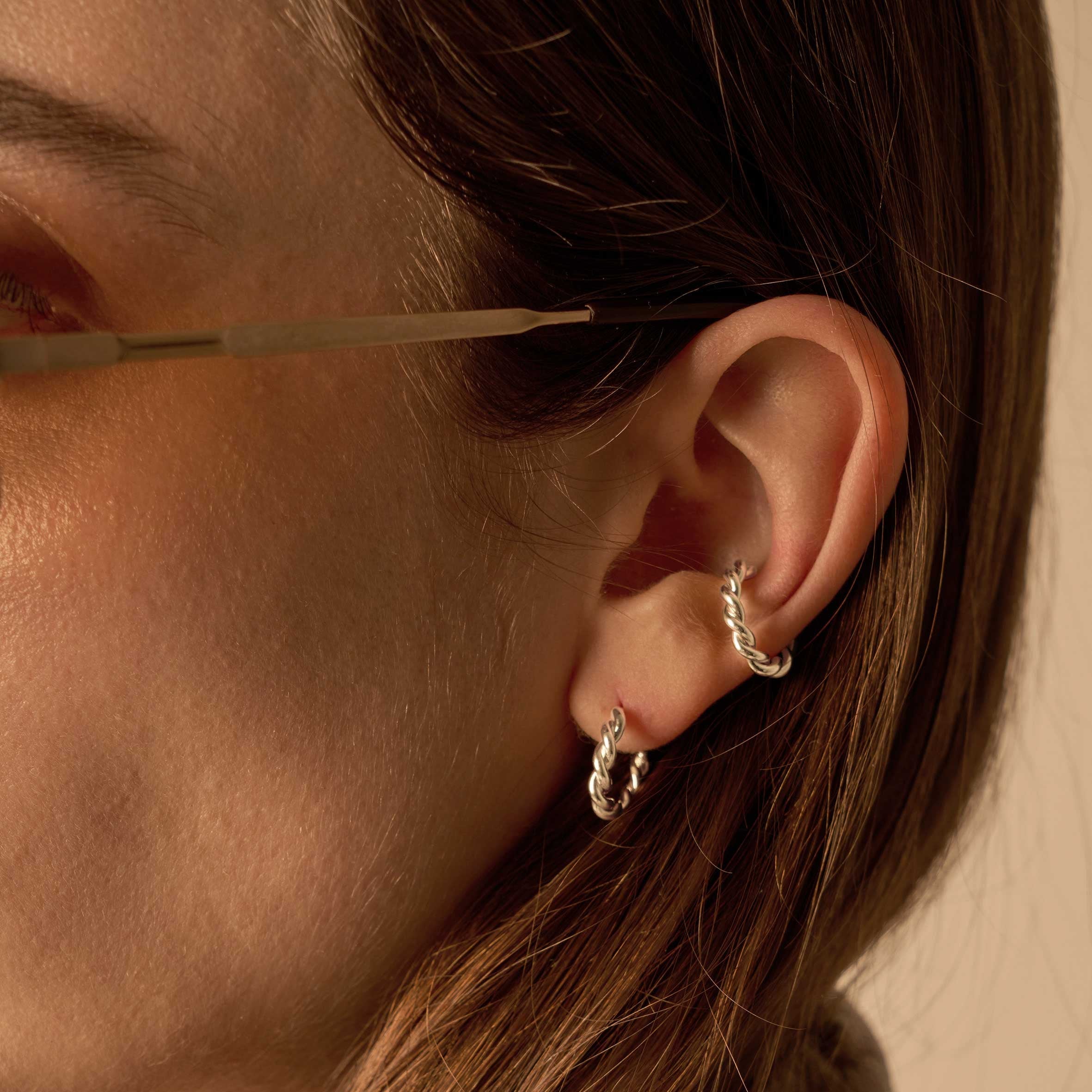 Earcuff torsadé 3.0 argent