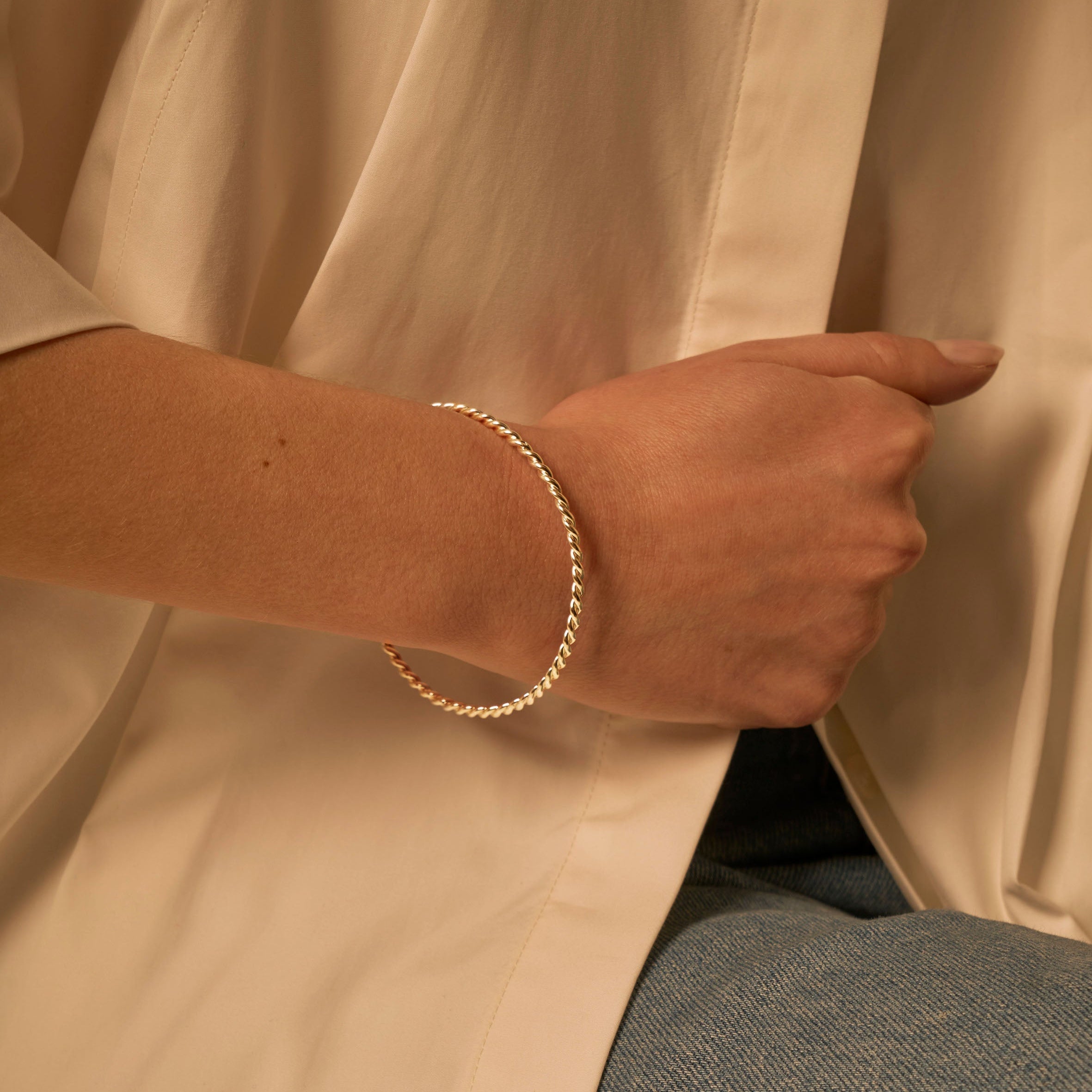 2.0 bangle - gold vermeil